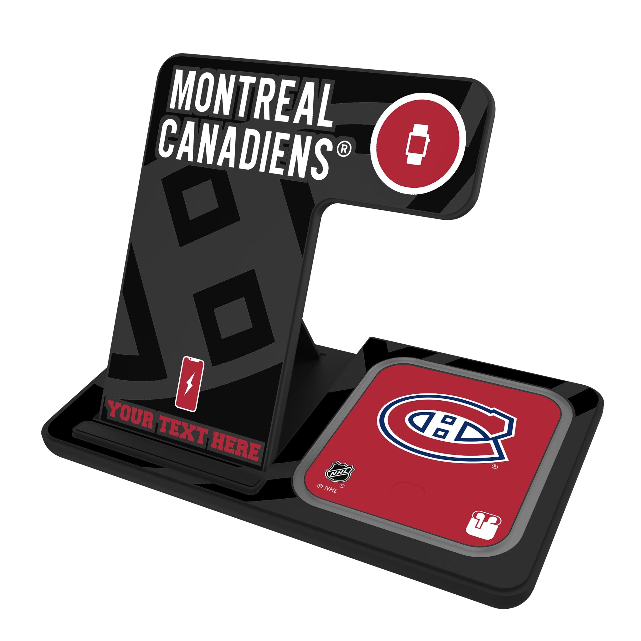 Montreal Canadiens Personalized Tilt 3 in 1 Charging Station