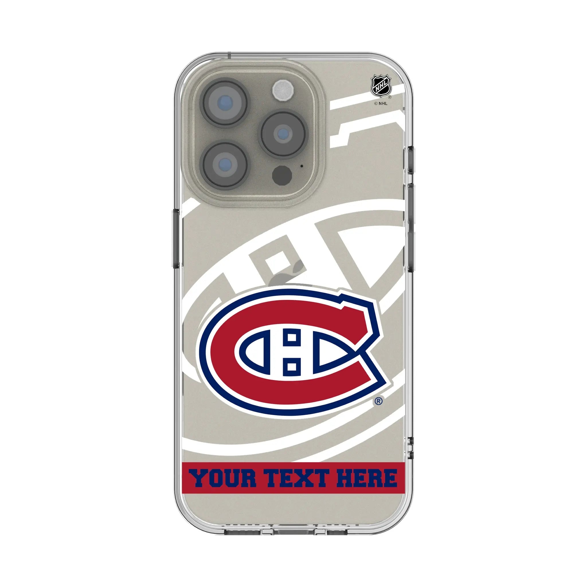 Montreal Canadiens Personalized Tilt iPhone Clear Phone Case for Apple iPhone