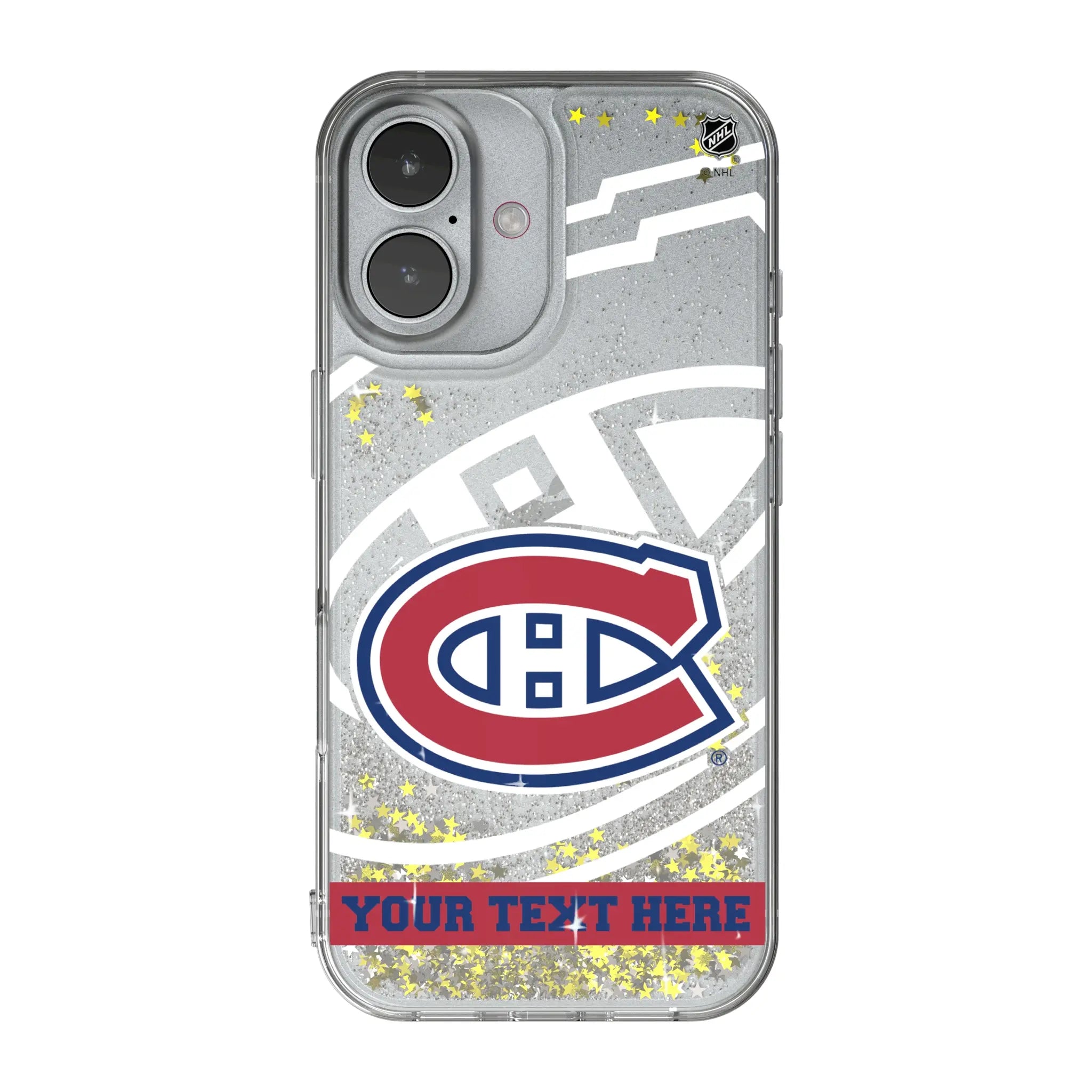 Montreal Canadiens Personalized Tilt iPhone Glitter Phone Case for Apple iPhone
