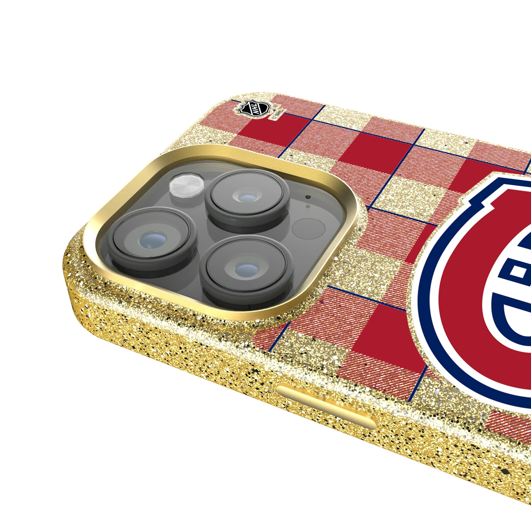 Montreal Canadiens Plaid iPhone Bling Phone Case for Apple iPhone - Detail