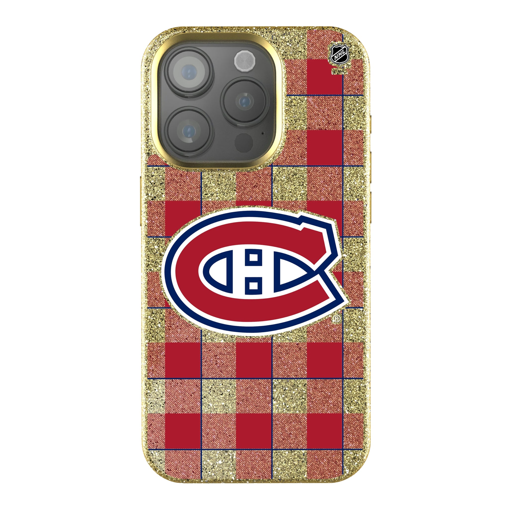 Montreal Canadiens Plaid iPhone Bling Phone Case for Apple iPhone