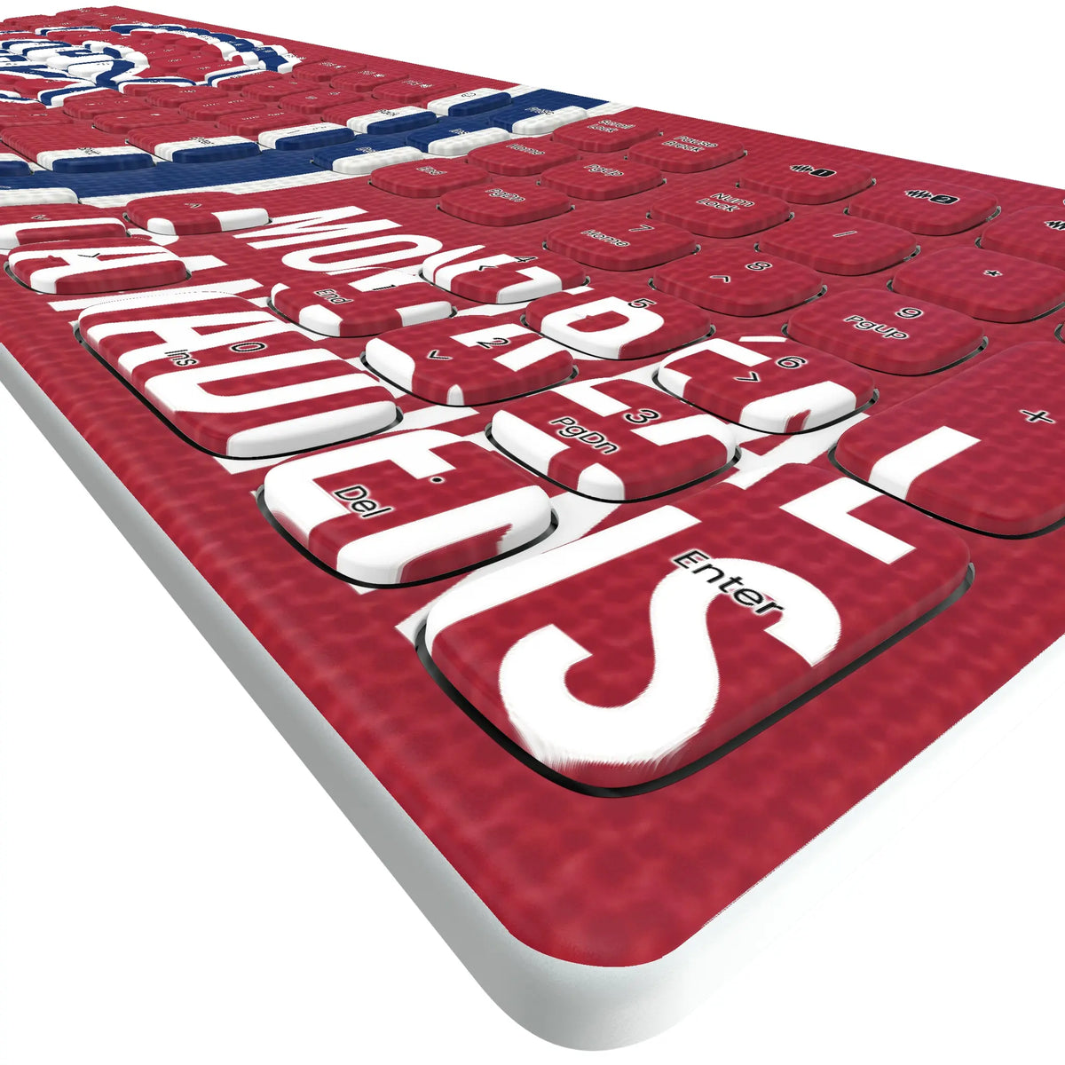 Montreal Canadiens Stripe KKB605 Curved Wireless Keyboard - Detail