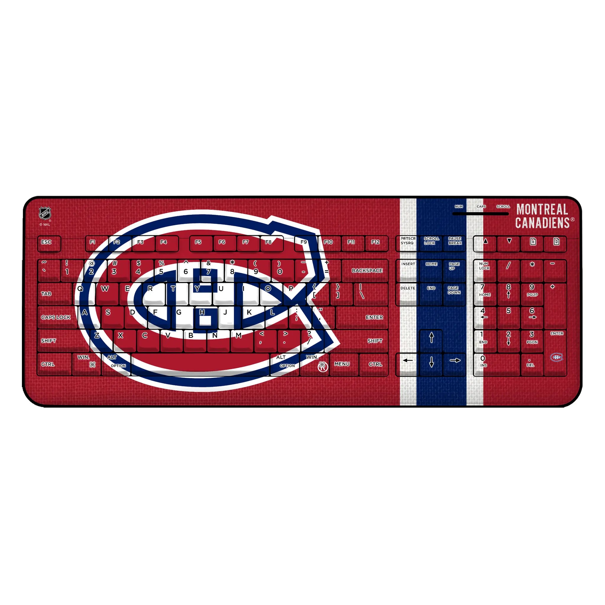 Montreal Canadiens Stripe Wireless USB Keyboard