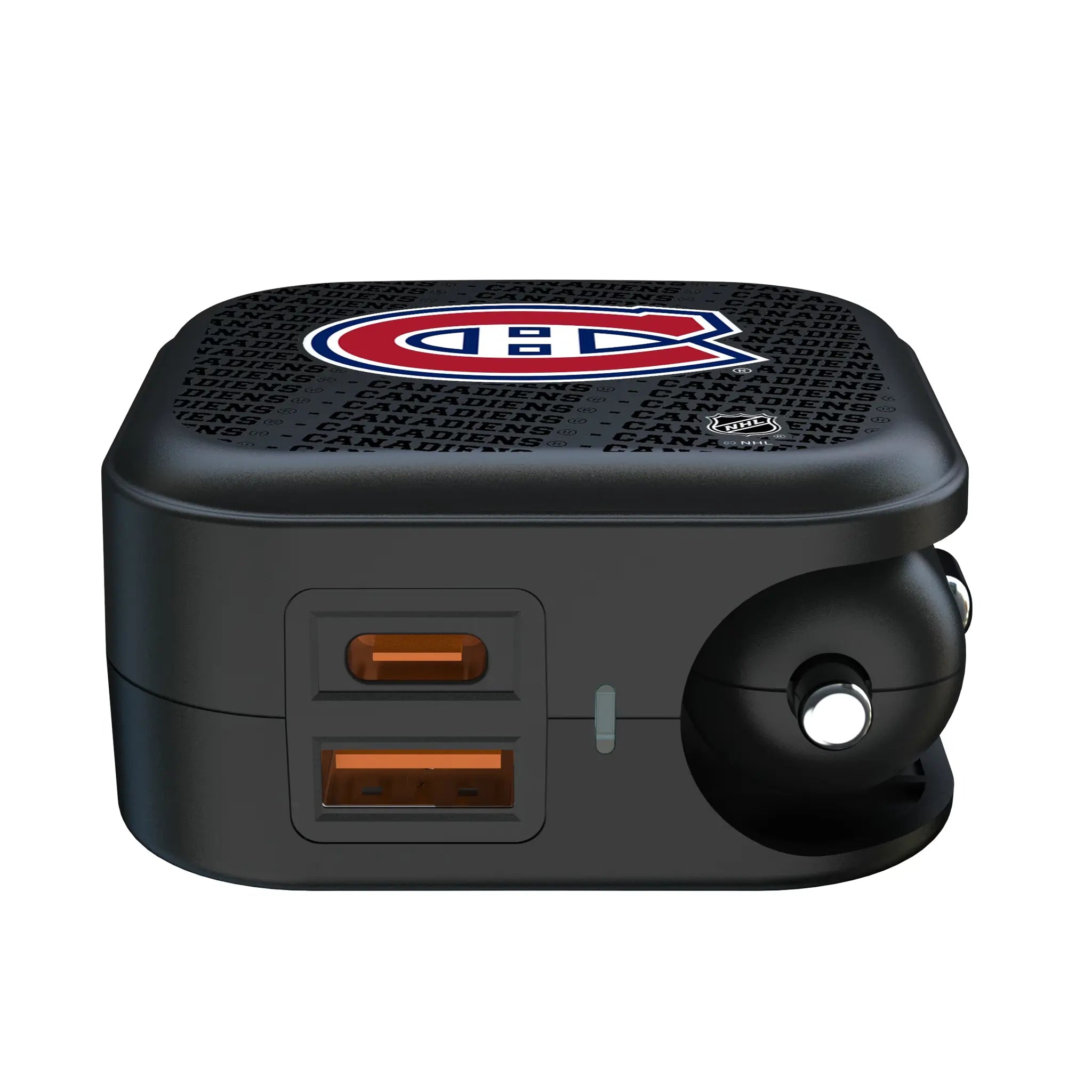 Montreal Canadiens Text Backdrop 2 in 1 USB A/C Charger
