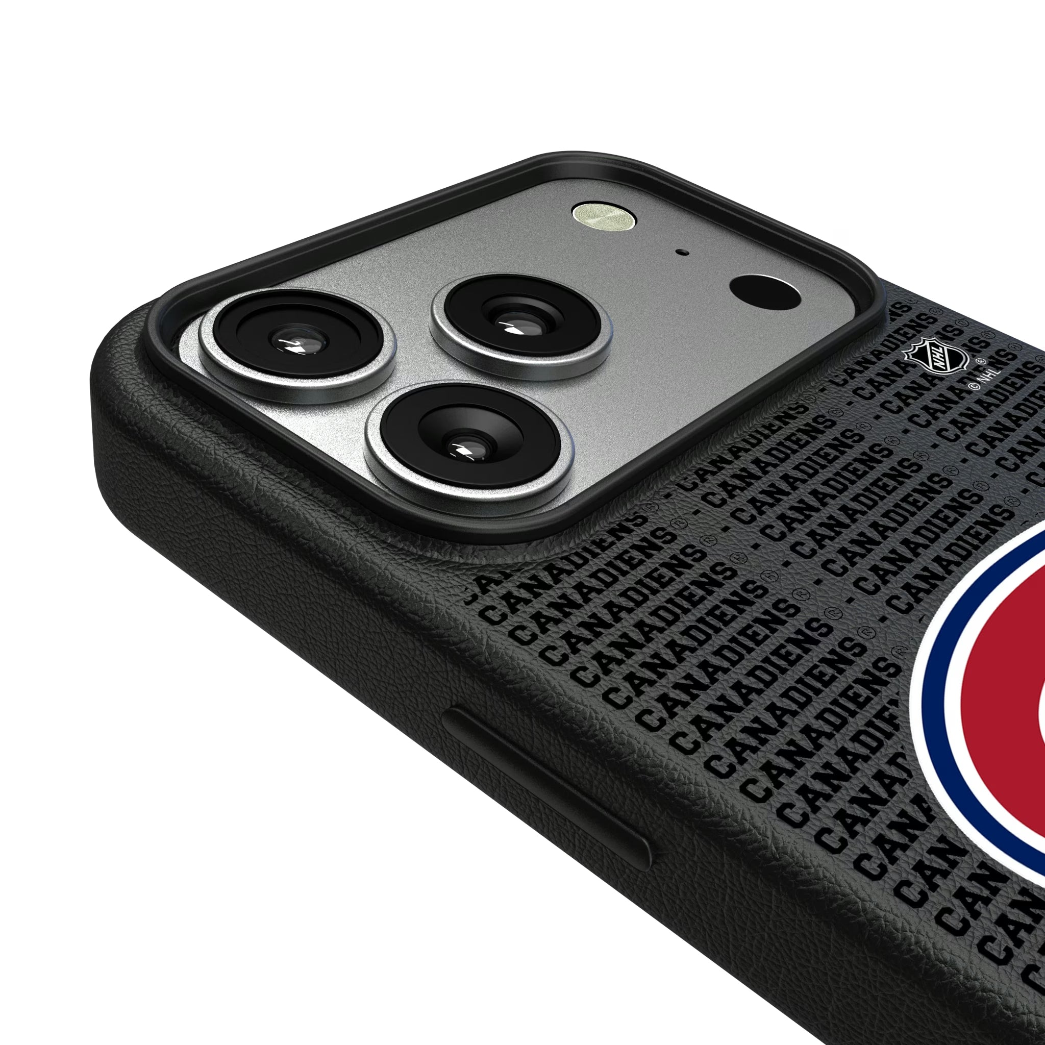 Montreal Canadiens Text Backdrop iPhone MagSafe Compatible Phone Case for Apple iPhone - Detail#Device_iPhone 17 Pro