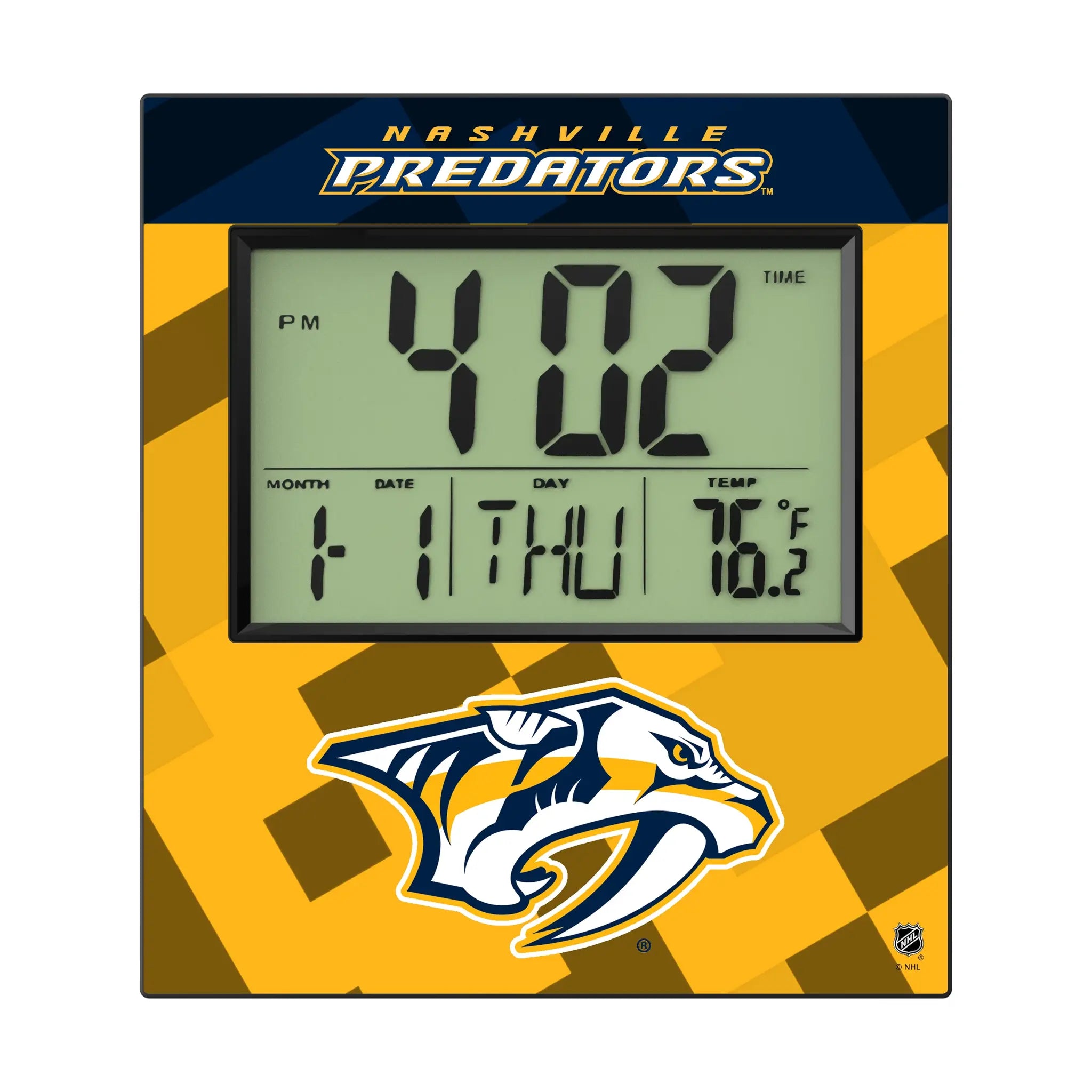Nashville Predators Color Block Wall Clock