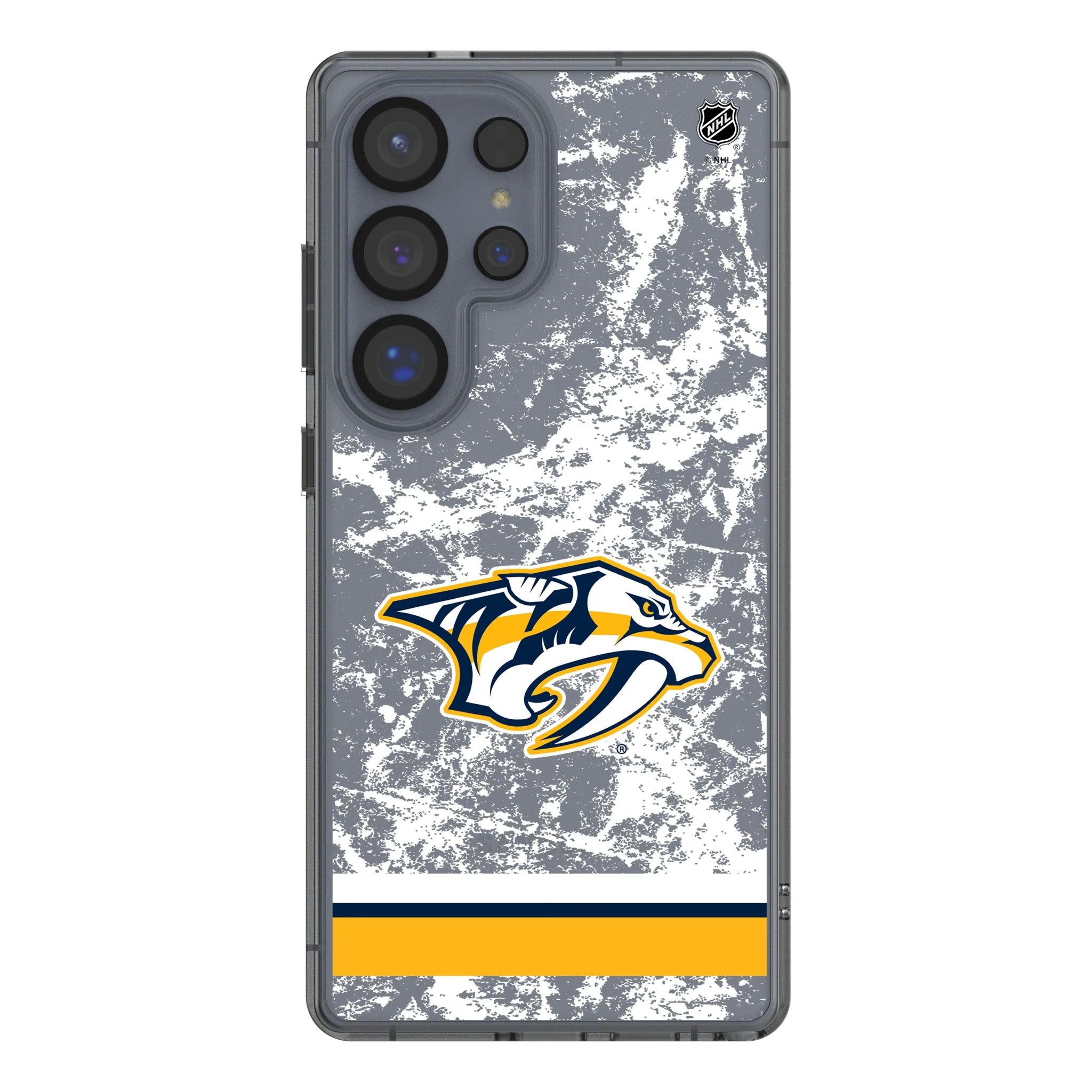 Nashville Predators Ice Stripe Galaxy Clear Phone Case for Samsung Galaxy
