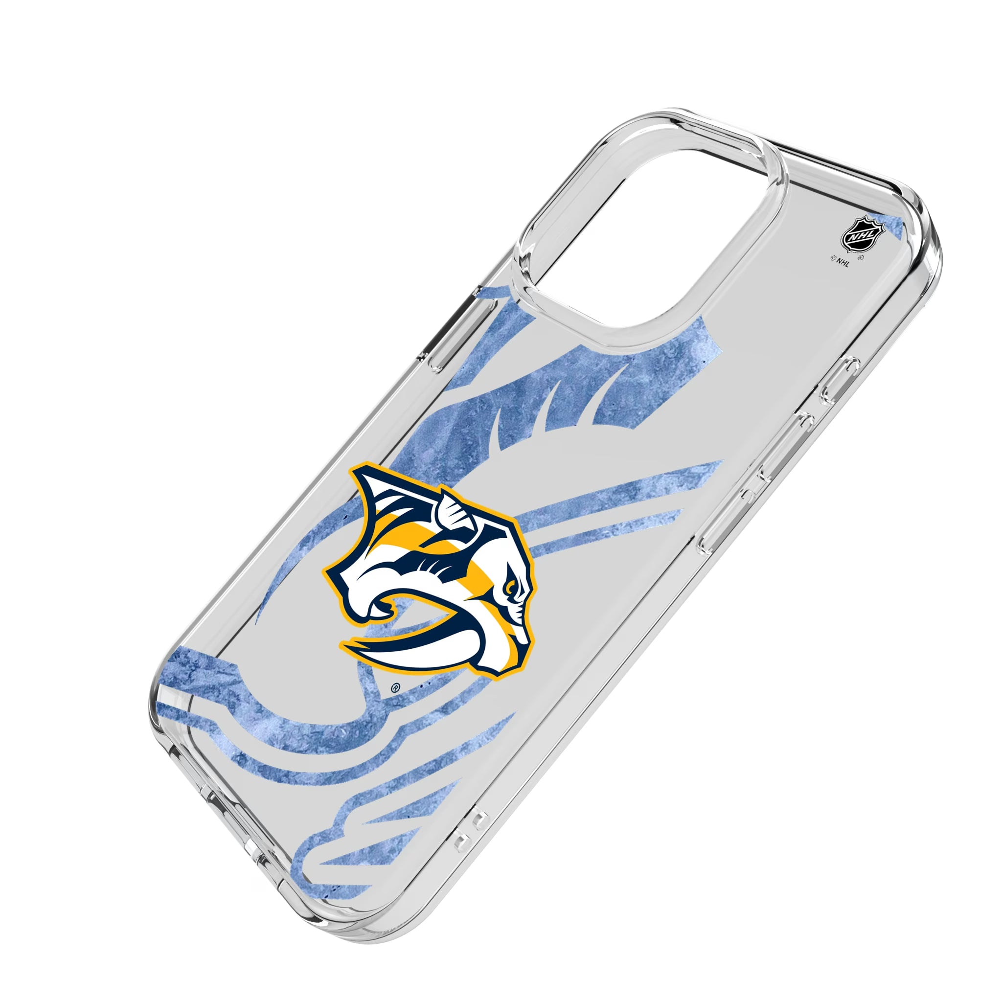 Nashville Predators Ice Tilt iPhone Clear Phone Case for Apple iPhone - Isometric View