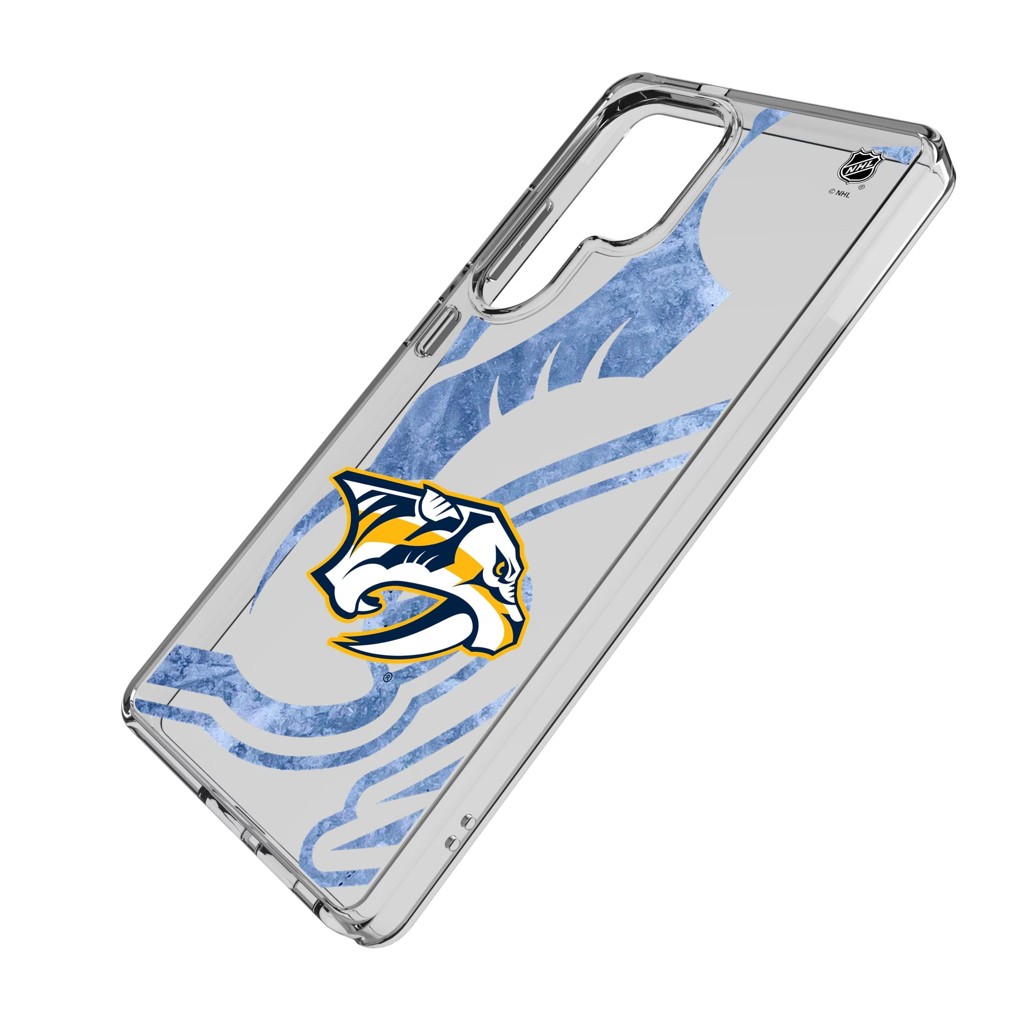 Nashville Predators Ice Tilt Galaxy Clear Phone Case for Samsung Galaxy - Isometric View