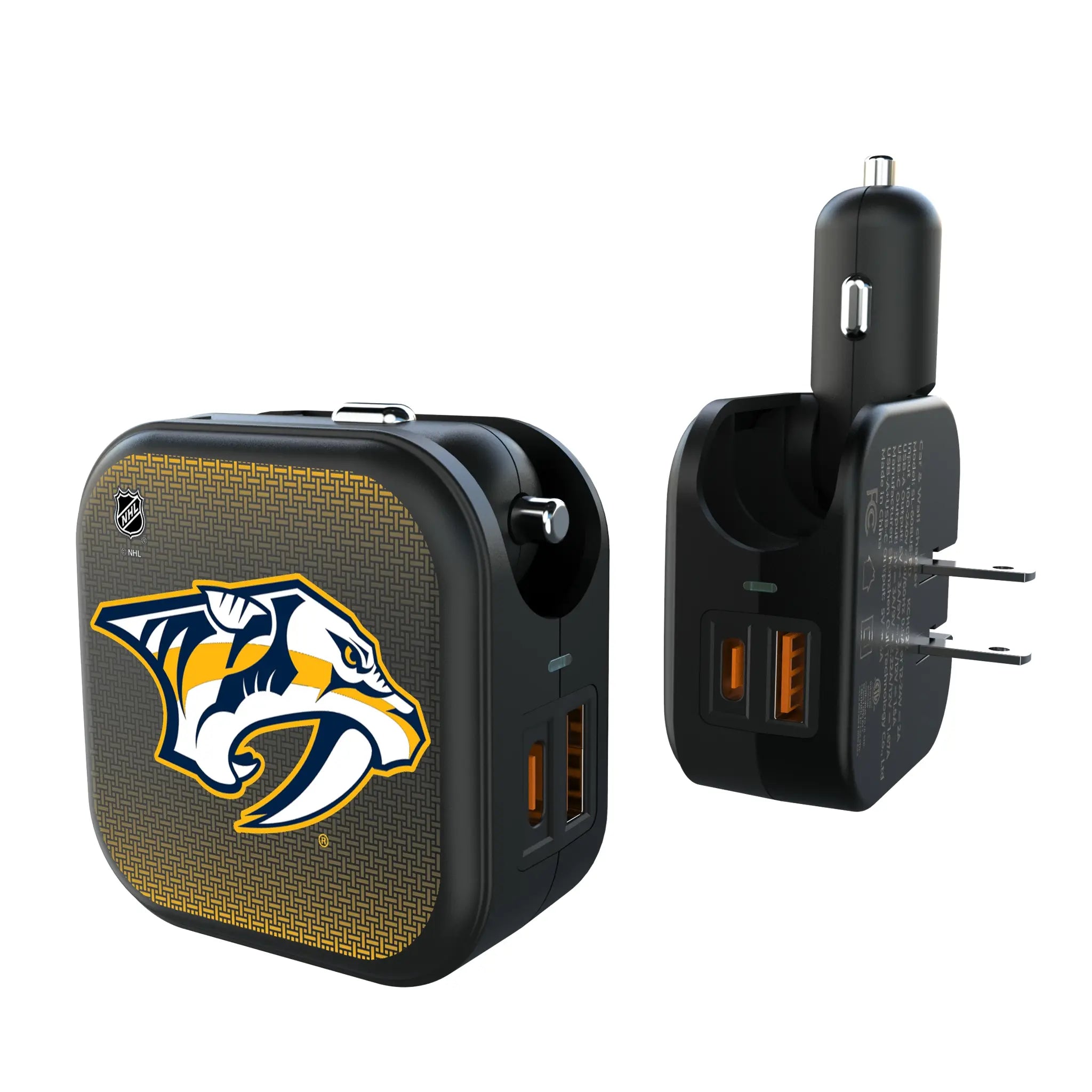 Nashville Predators Linen 2 in 1 USB A/C Charger