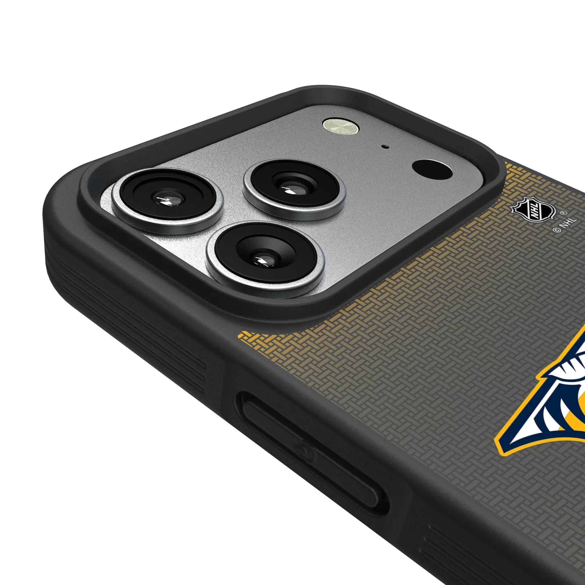 Nashville Predators Linen iPhone Bump Phone Case for Apple iPhone - Detail#Device_iPhone 17 Pro
