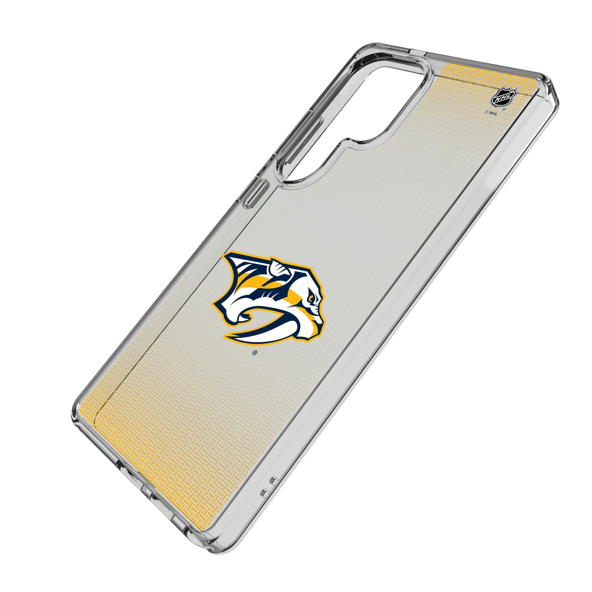Nashville Predators Linen Galaxy Clear Phone Case for Samsung Galaxy - Isometric View
