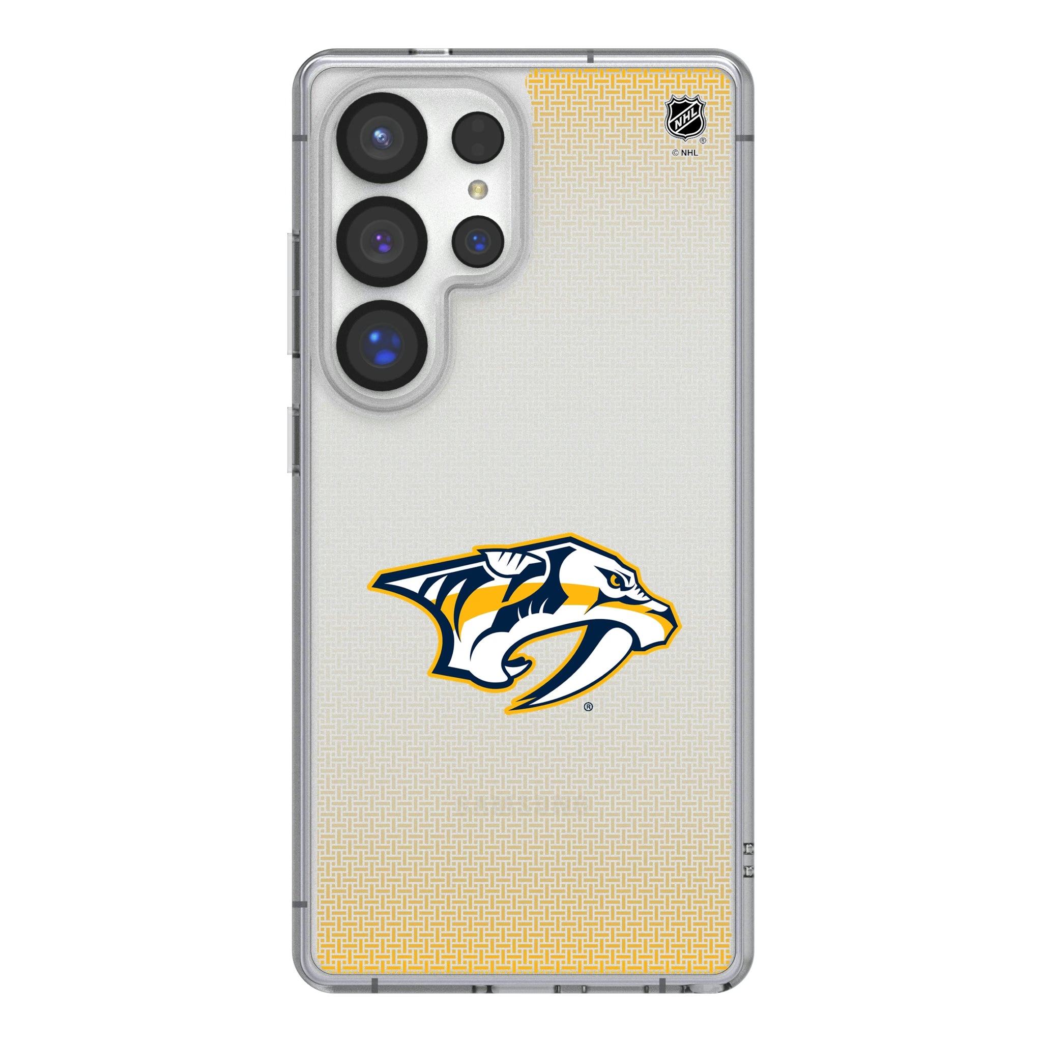 Nashville Predators Linen Galaxy Clear Phone Case for Samsung Galaxy