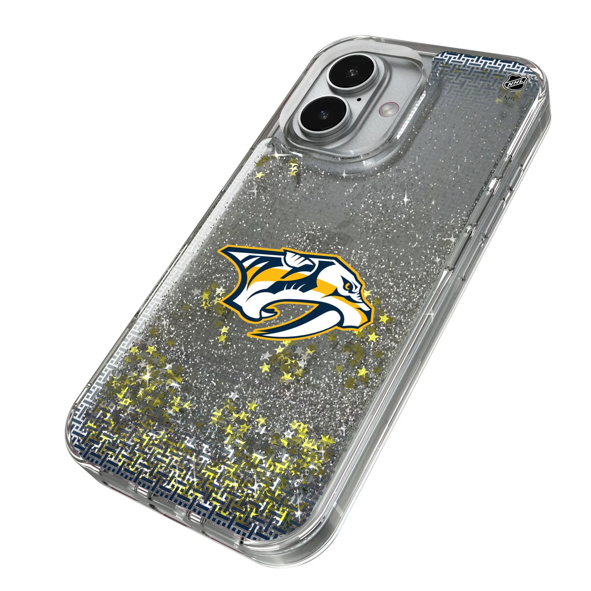 Nashville Predators Linen iPhone Glitter Phone Case for Apple iPhone - Isometric View