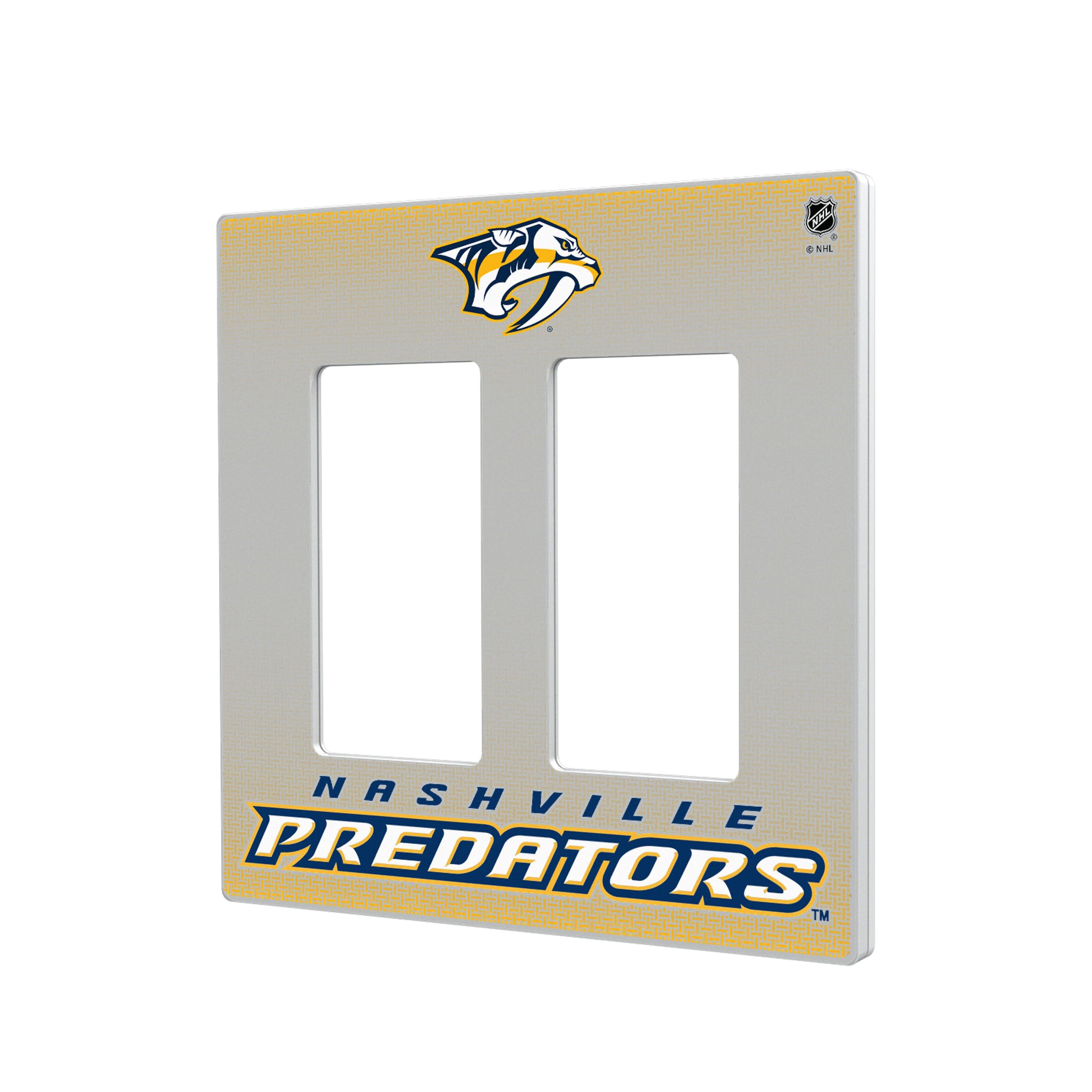 Nashville Predators Linen Hidden-Screw Light Switch Plate#Style_Double Rocker