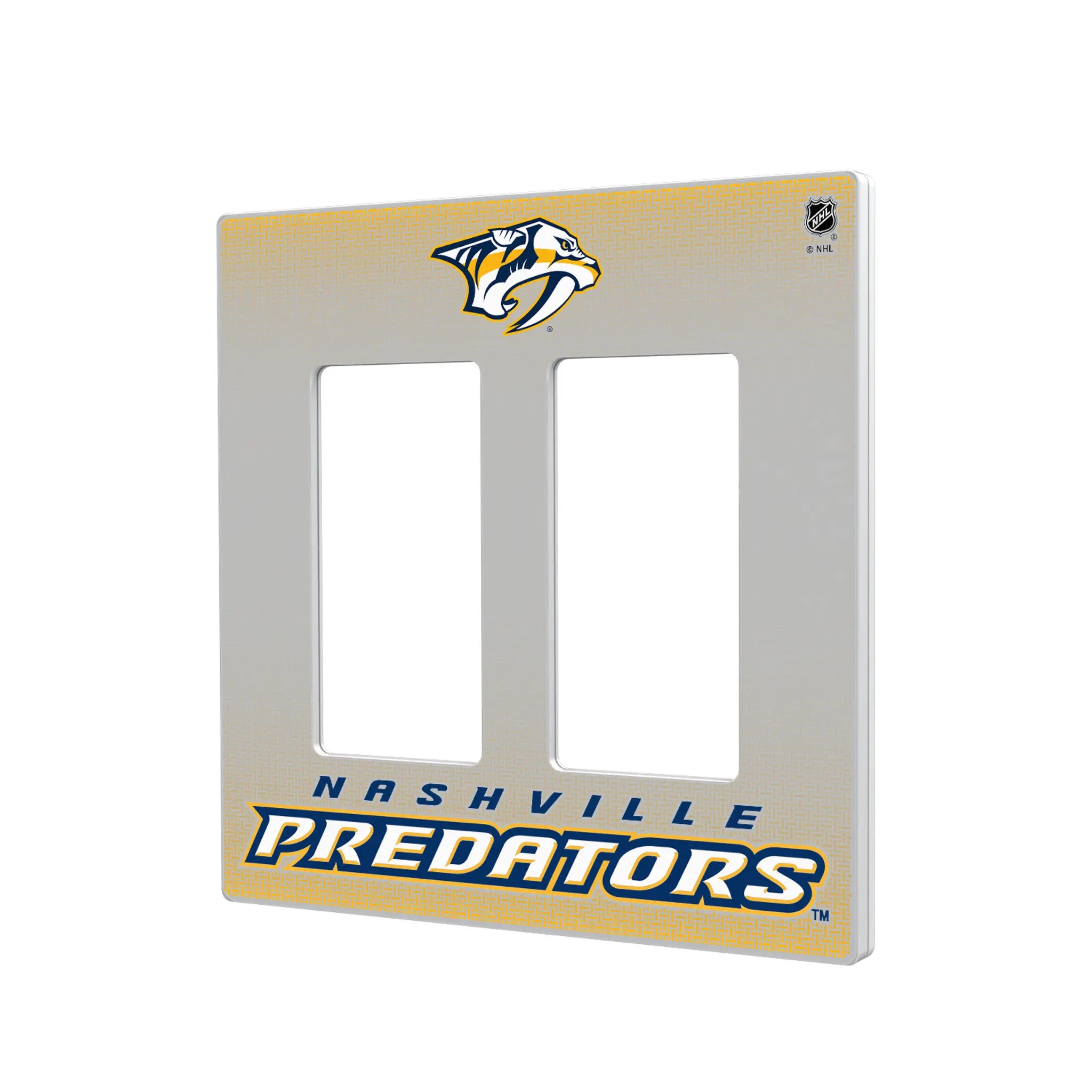 Nashville Predators Linen Hidden-Screw Light Switch Plate#Style_Double Rocker