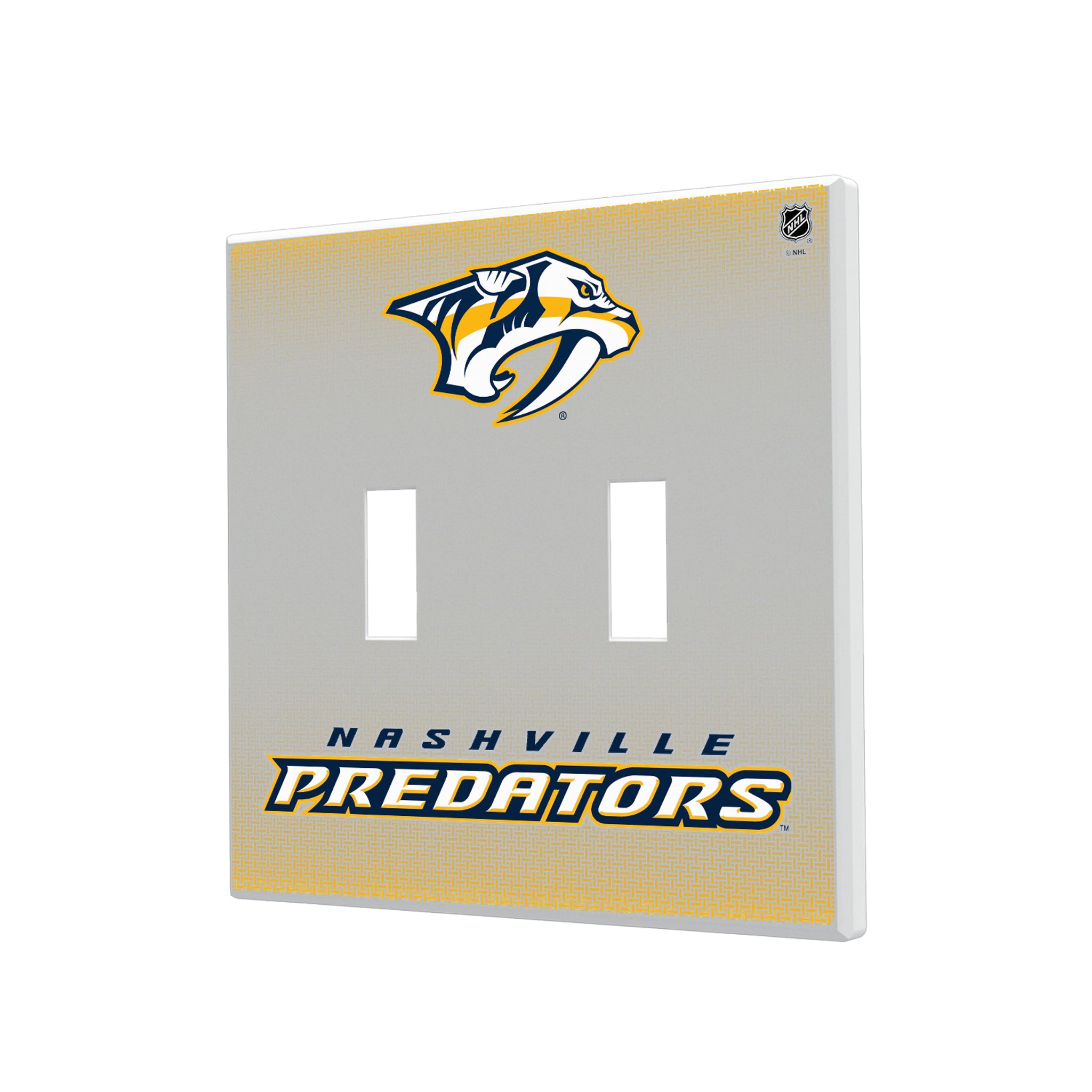 Nashville Predators Linen Hidden-Screw Light Switch Plate#Style_Double Toggle