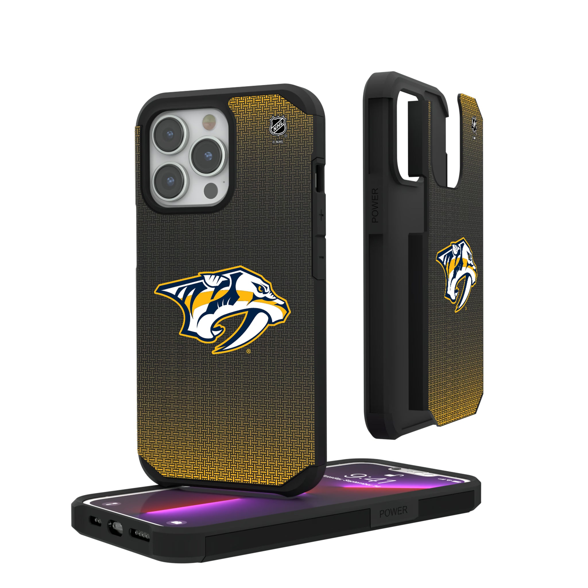 Nashville Predators Linen iPhone Rugged Phone Case for Apple iPhone#Device_iPhone 13 Pro