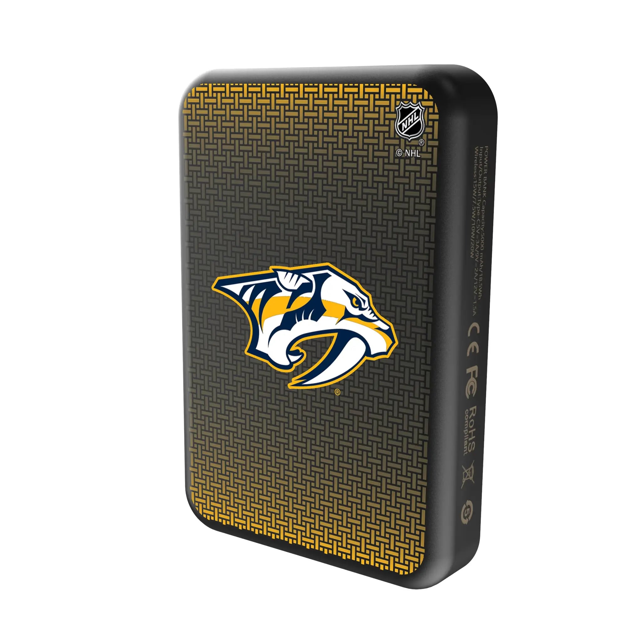 Nashville Predators Linen Wireless Mag Power Bank