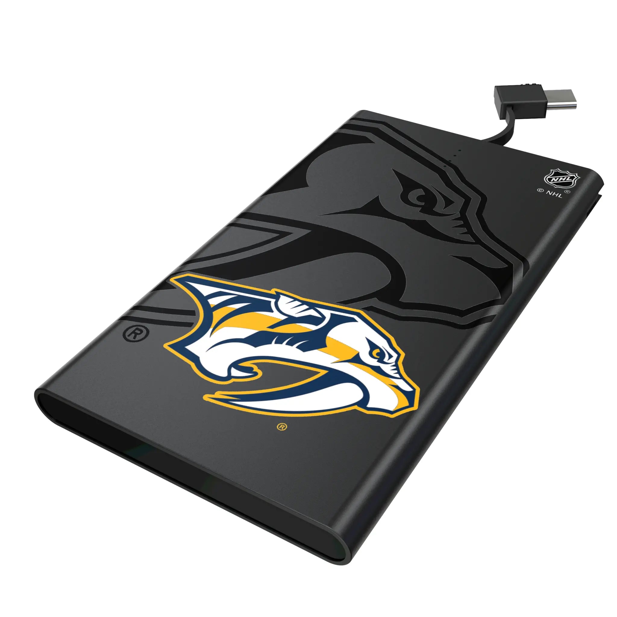 Nashville Predators Monocolor Tilt 5000mAh Flat Power Bank