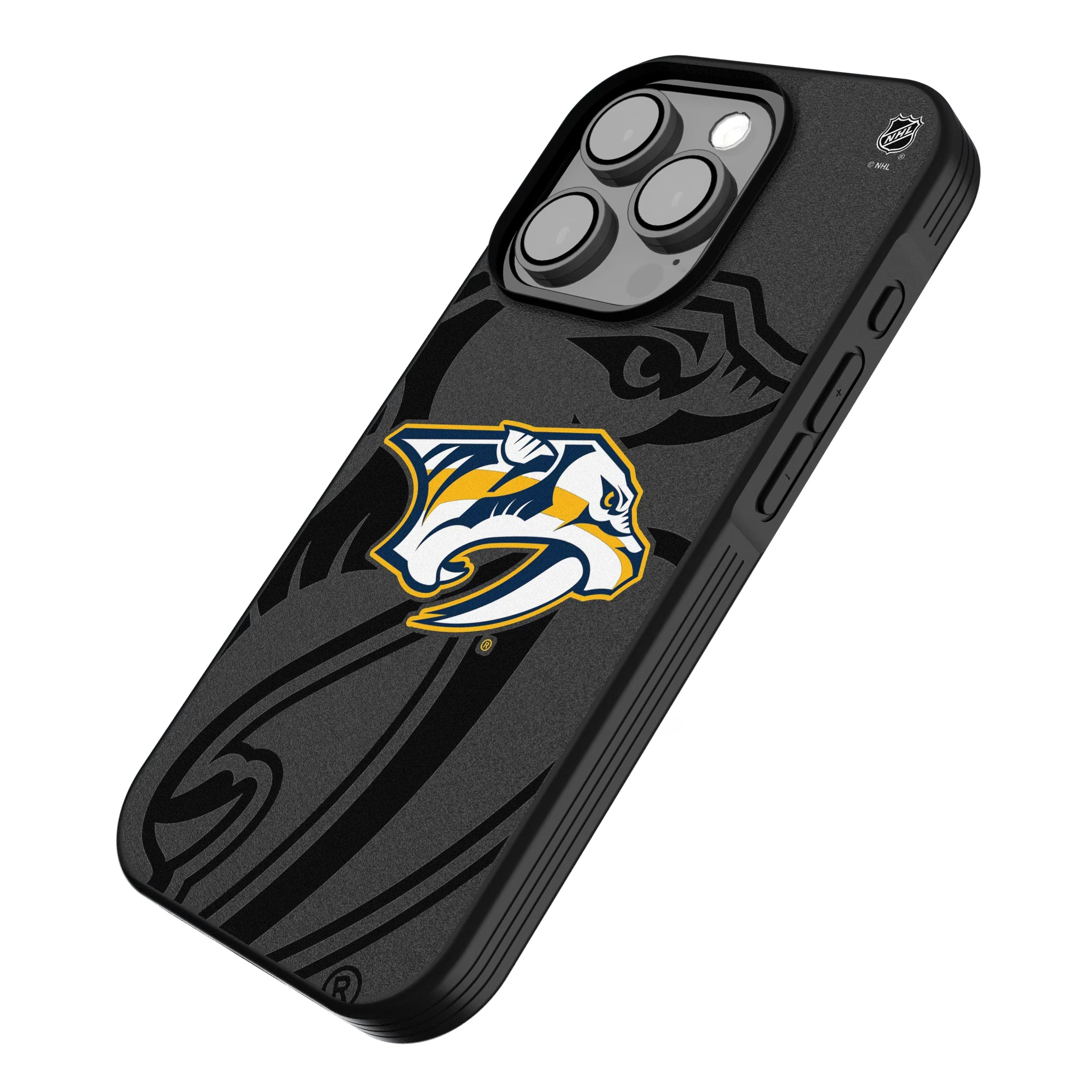Nashville Predators Monocolor Tilt iPhone Bump Phone Case for Apple iPhone - Isometric View