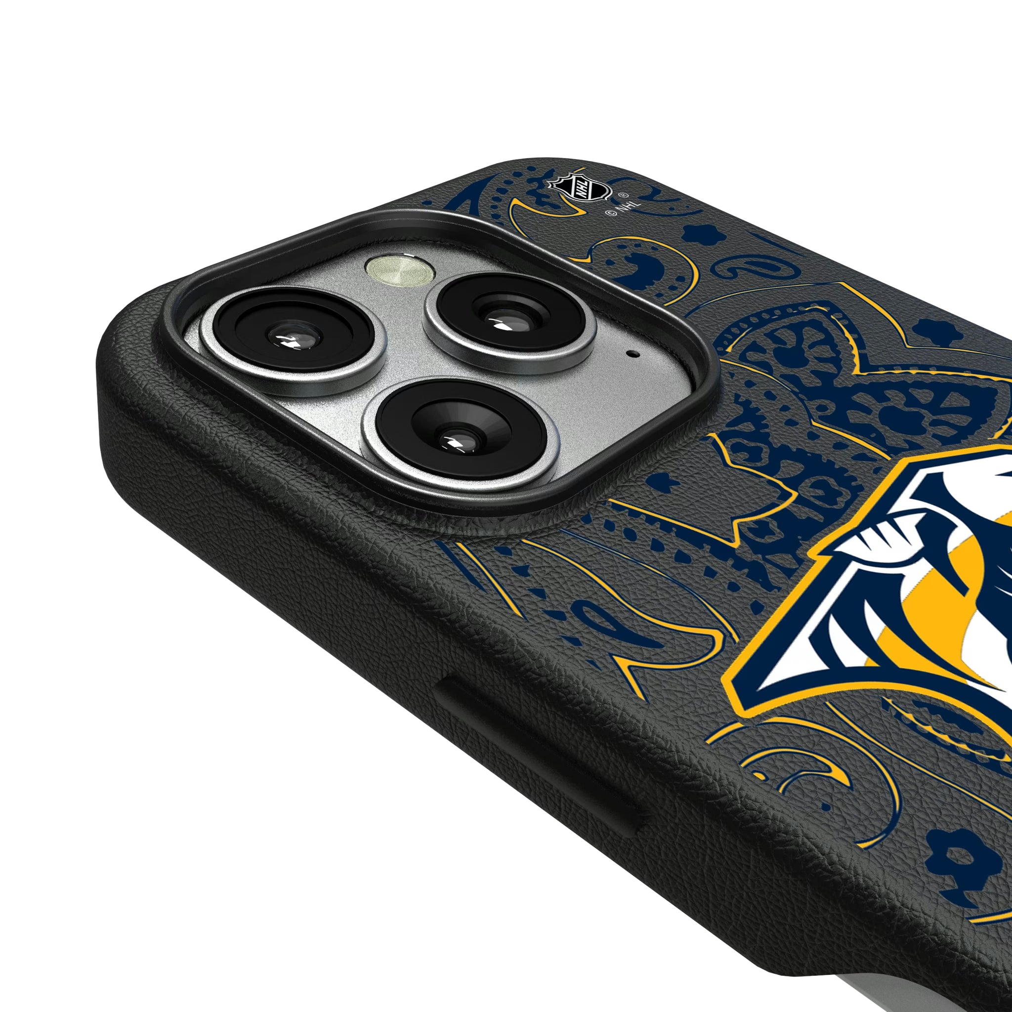 Nashville Predators Paisley iPhone MagSafe Compatible Phone Case for Apple iPhone - Detail