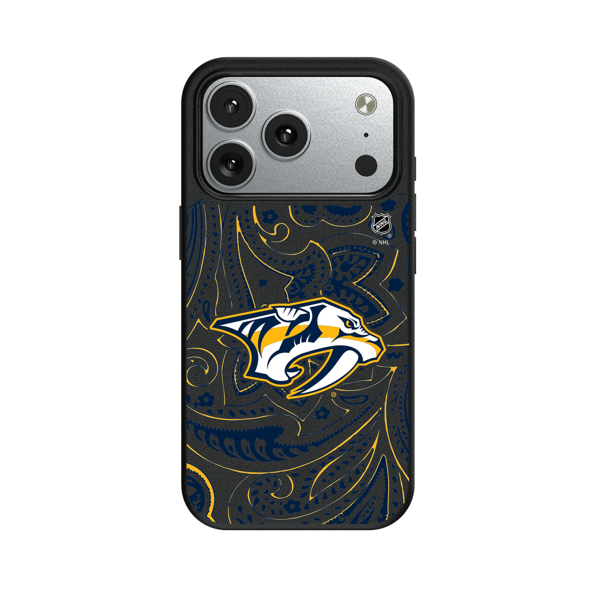 Nashville Predators Paisley iPhone MagSafe Compatible Phone Case for Apple iPhone#Device_iPhone 17 Pro