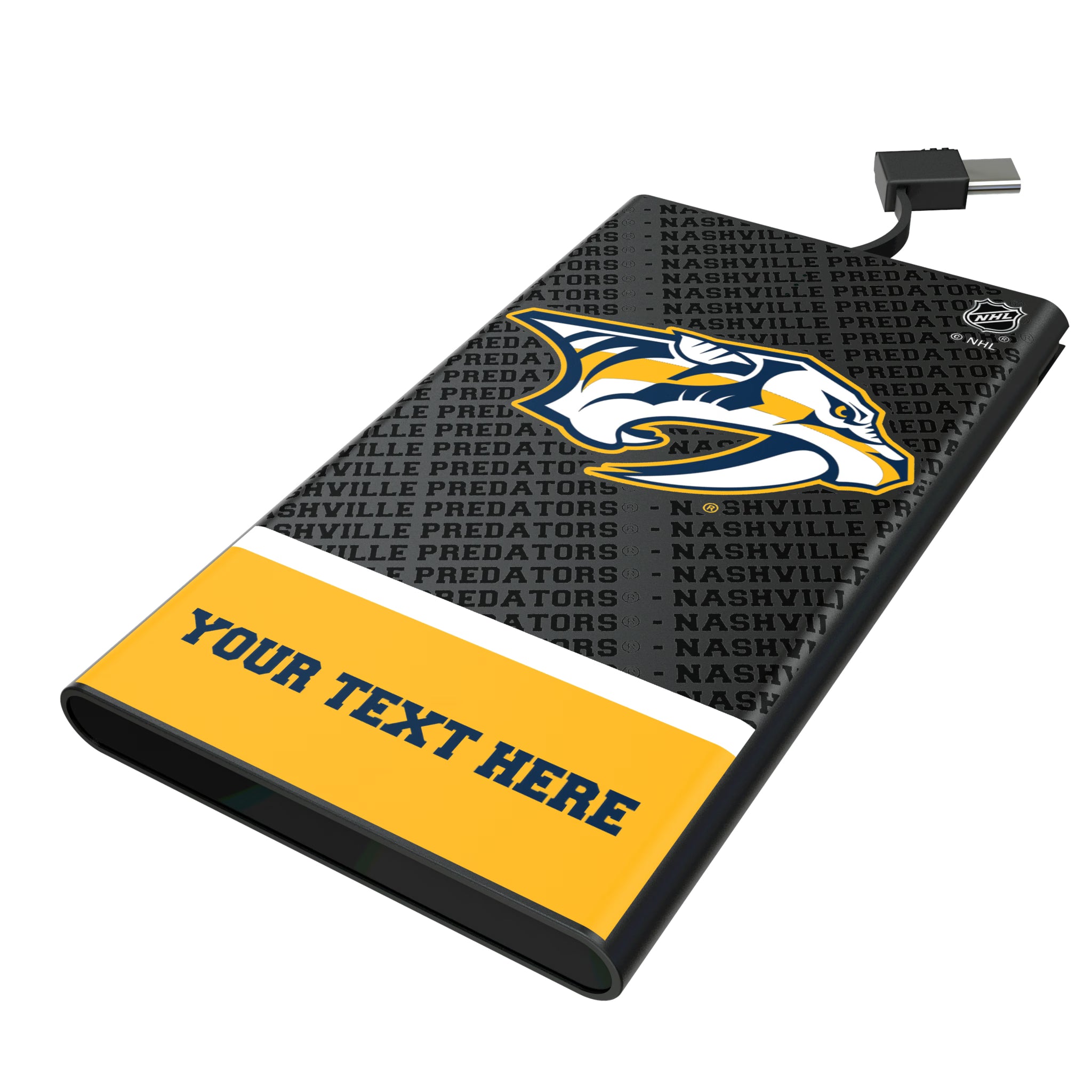 Nashville Predators Personalized EndZone Plus 5000mAh Flat Powerbank