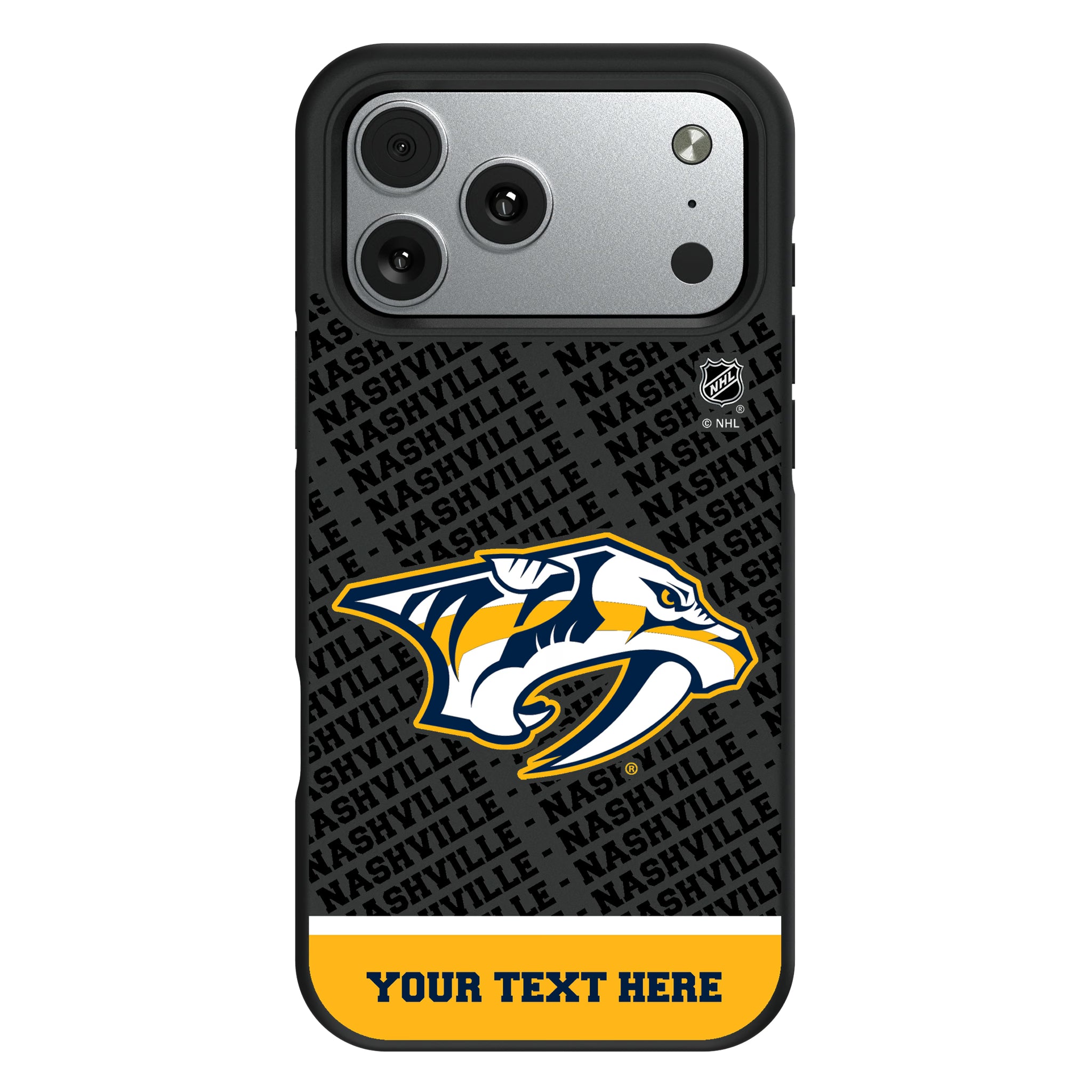 Nashville Predators Personalized EndZone Plus iPhone Bump Phone Case for Apple iPhone#Device_iPhone 17 Pro Max