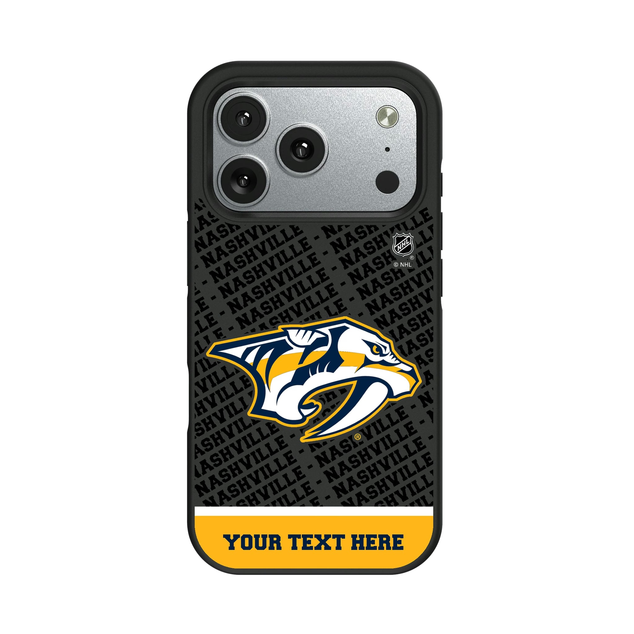 Nashville Predators Personalized EndZone Plus iPhone Bump Phone Case for Apple iPhone#Device_iPhone 17 Pro