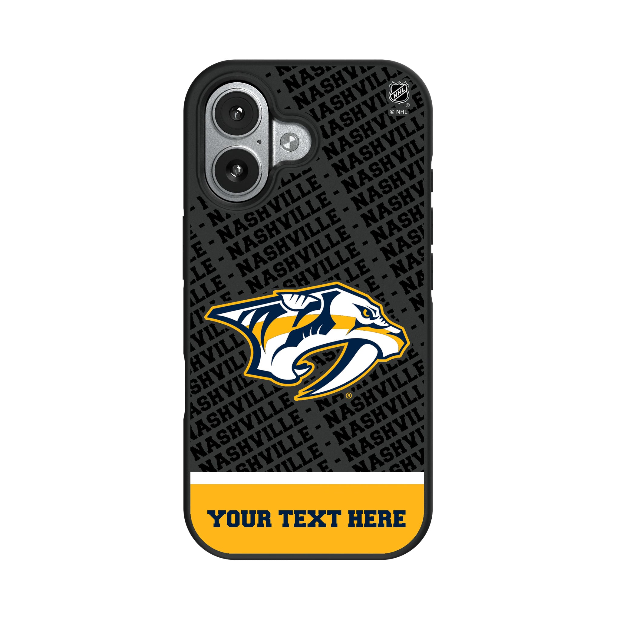 Nashville Predators Personalized EndZone Plus iPhone Bump Phone Case for Apple iPhone#Device_iPhone 17