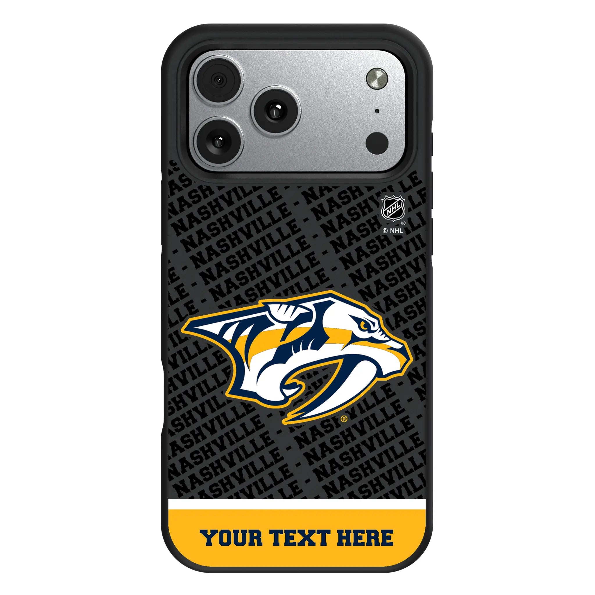 Nashville Predators Personalized EndZone Plus iPhone Bump Phone Case for Apple iPhone#Device_iPhone 17 Pro Max