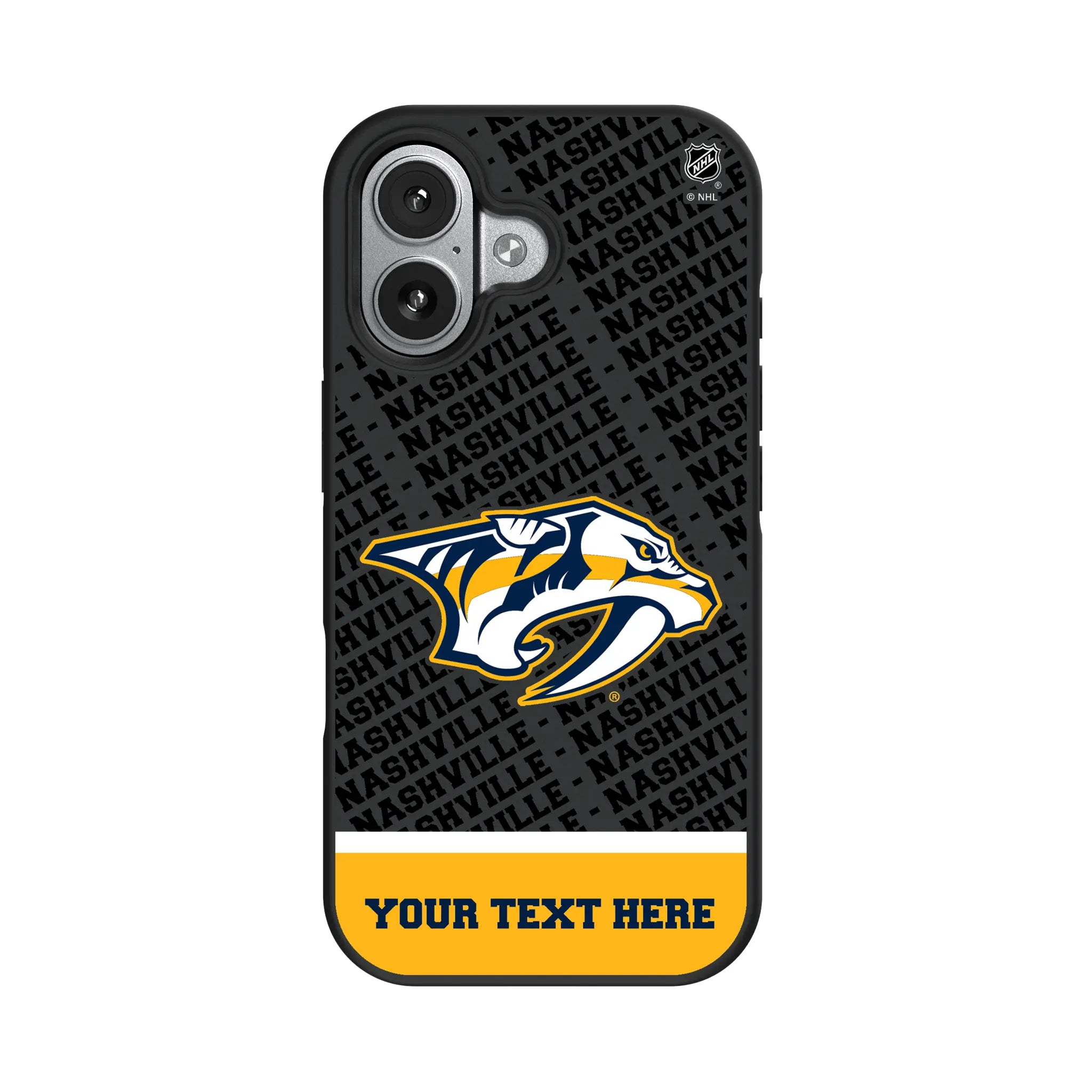Nashville Predators Personalized EndZone Plus iPhone Bump Phone Case for Apple iPhone#Device_iPhone 17