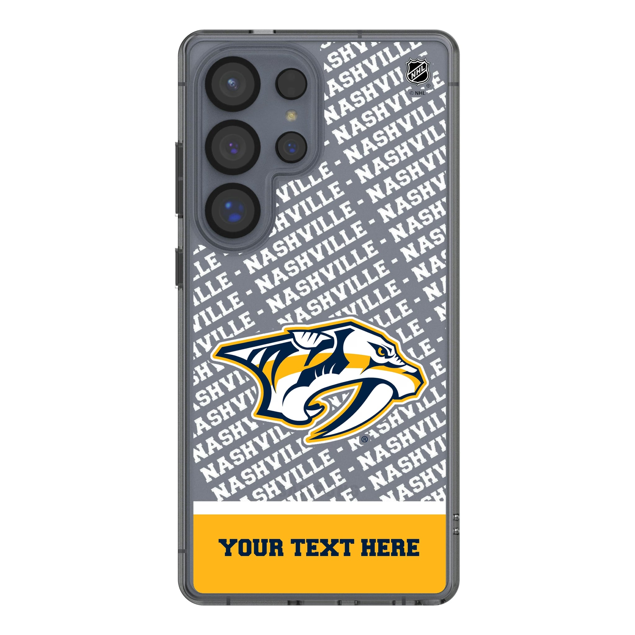 Nashville Predators Personalized EndZone Plus Galaxy Clear Phone Case for Samsung Galaxy