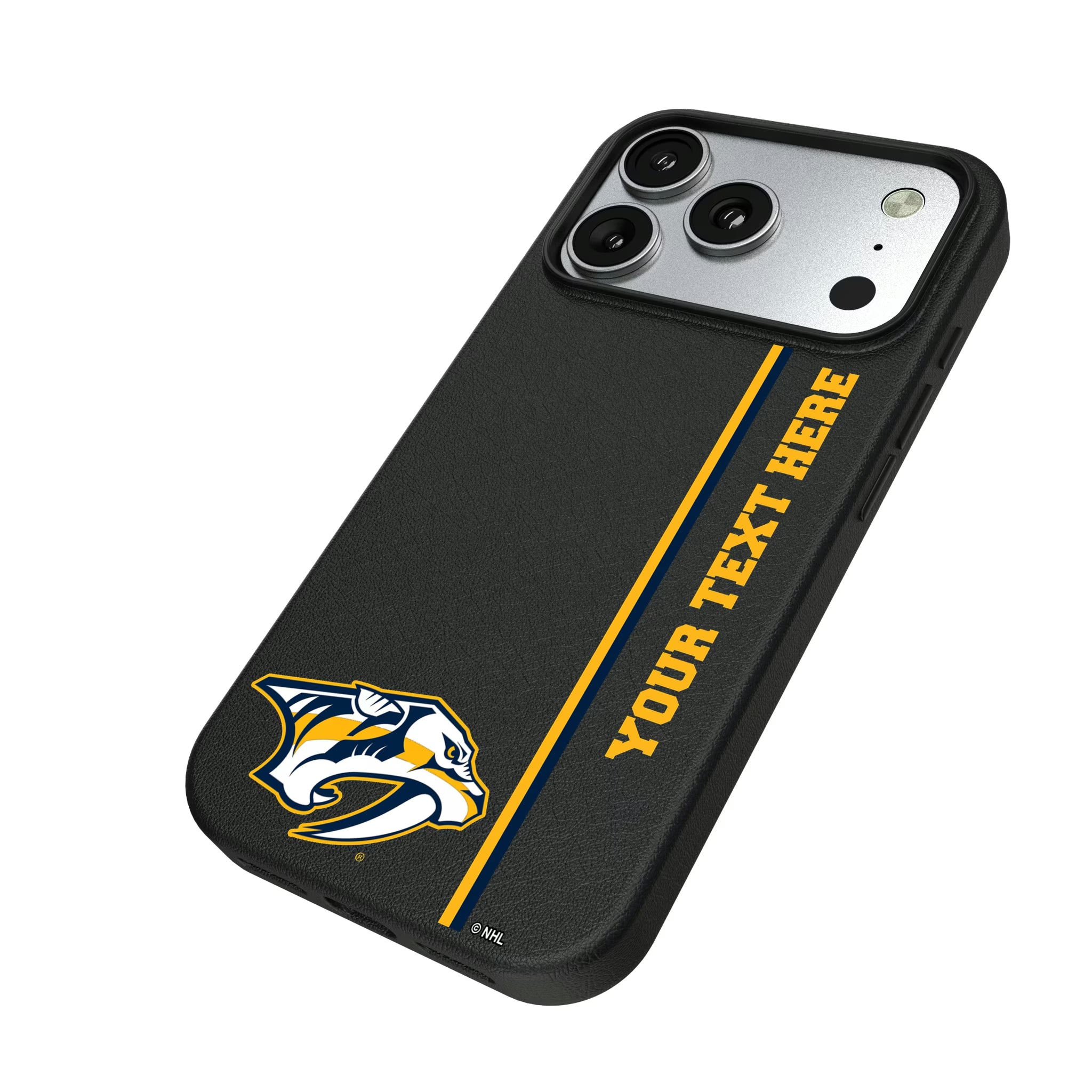 Nashville Predators Personalized Sidebard iPhone MagSafe Compatible Phone Case for Apple iPhone - Isometric View#Device_iPhone 17 Pro