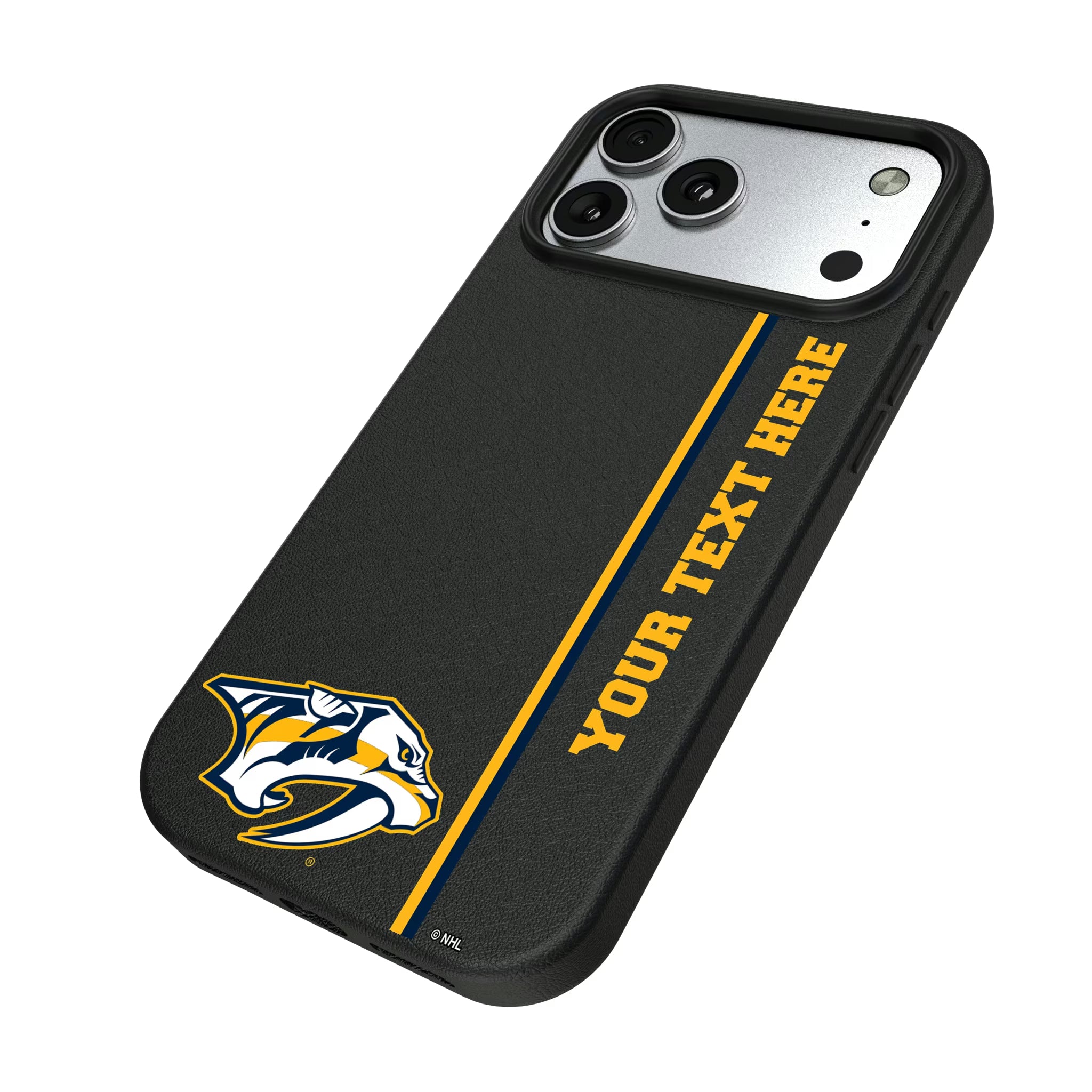 Nashville Predators Personalized Sidebard iPhone MagSafe Compatible Phone Case for Apple iPhone - Isometric View#Device_iPhone 17 Pro Max