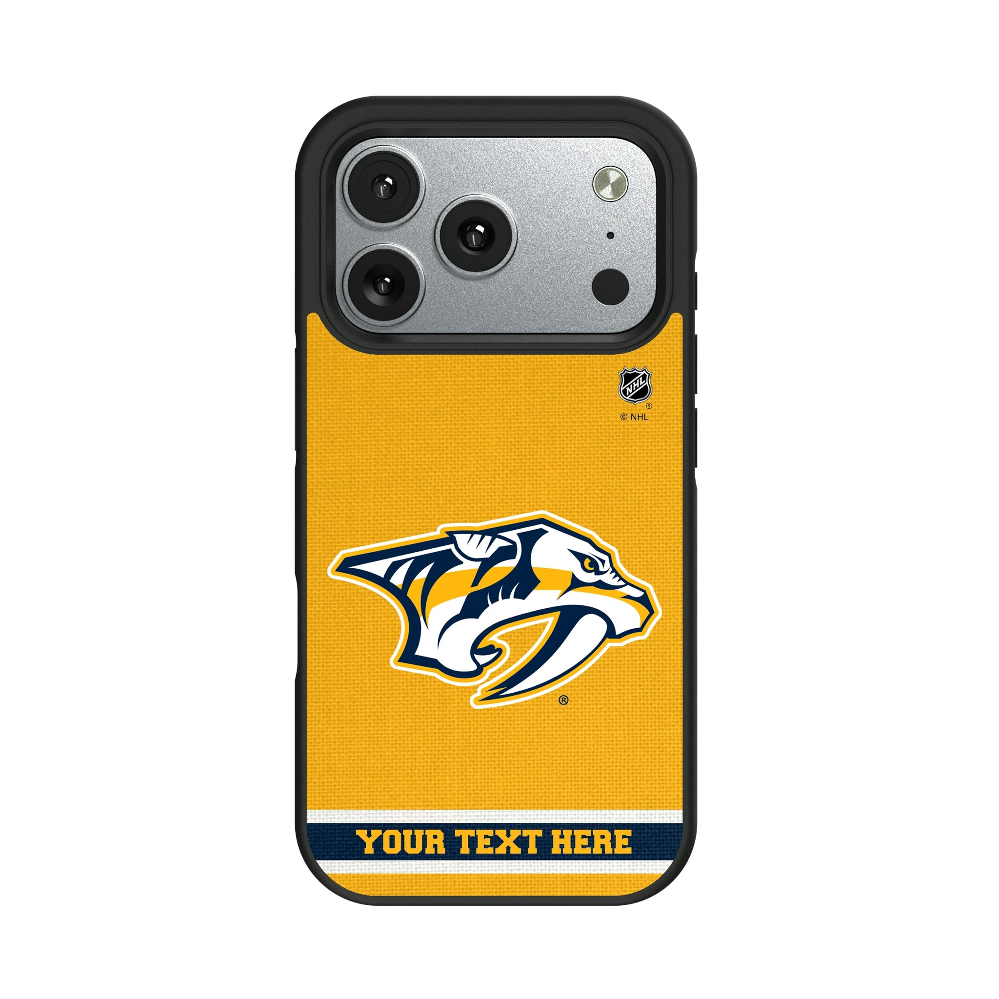 Nashville Predators Personalized Stripe iPhone Bump Phone Case for Apple iPhone#Device_iPhone 17 Pro
