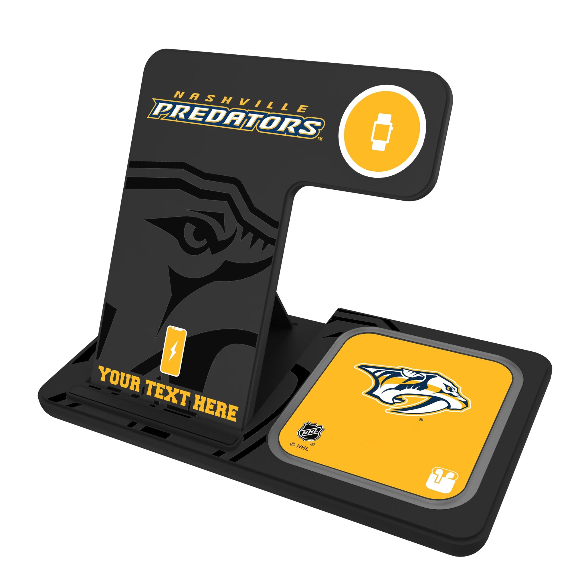 Nashville Predators Personalized Tilt 3 in 1 Charging Station