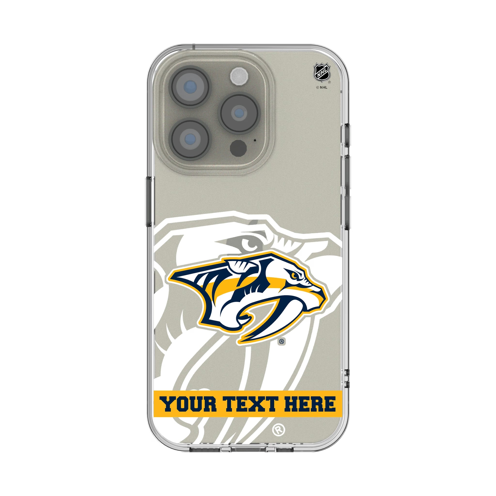 Nashville Predators Personalized Tilt iPhone Clear Phone Case for Apple iPhone