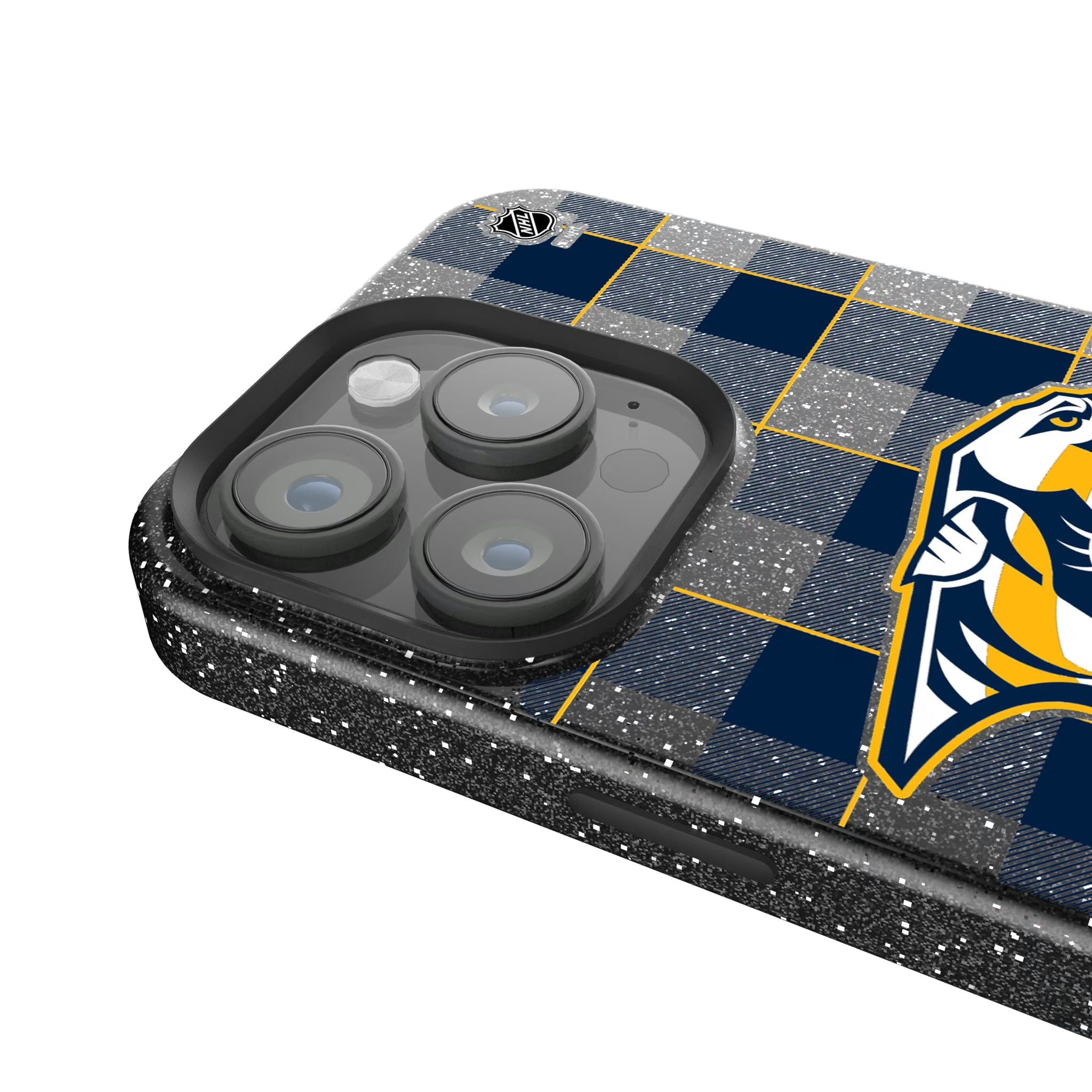 Nashville Predators Plaid iPhone Bling Phone Case for Apple iPhone - Detail