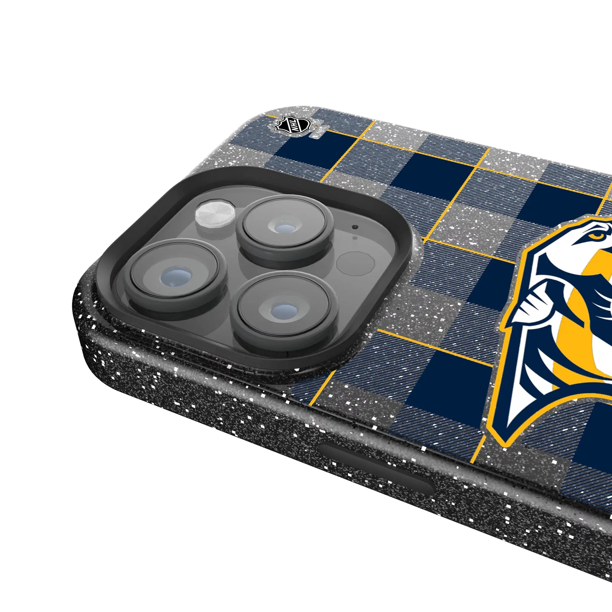 Nashville Predators Plaid iPhone Bling Phone Case for Apple iPhone - Detail