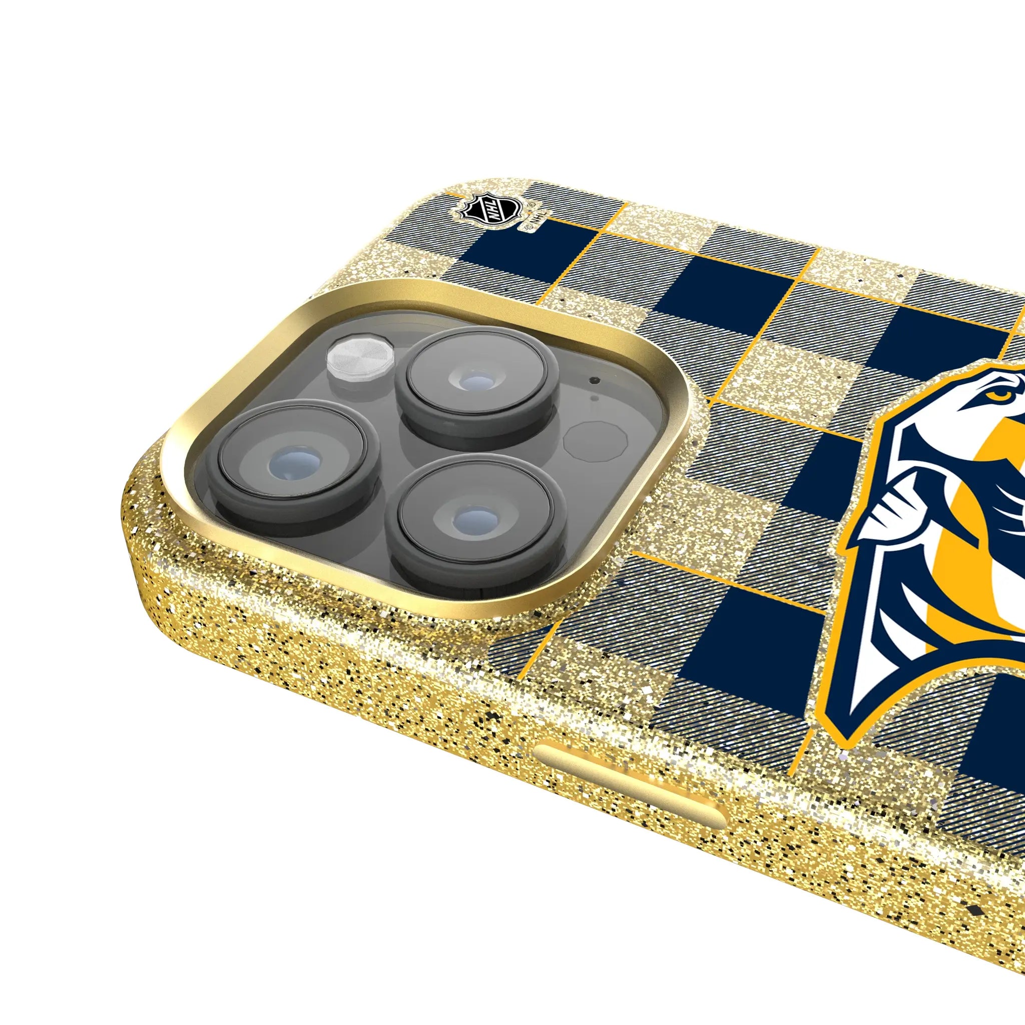 Nashville Predators Plaid iPhone Bling Phone Case for Apple iPhone - Detail