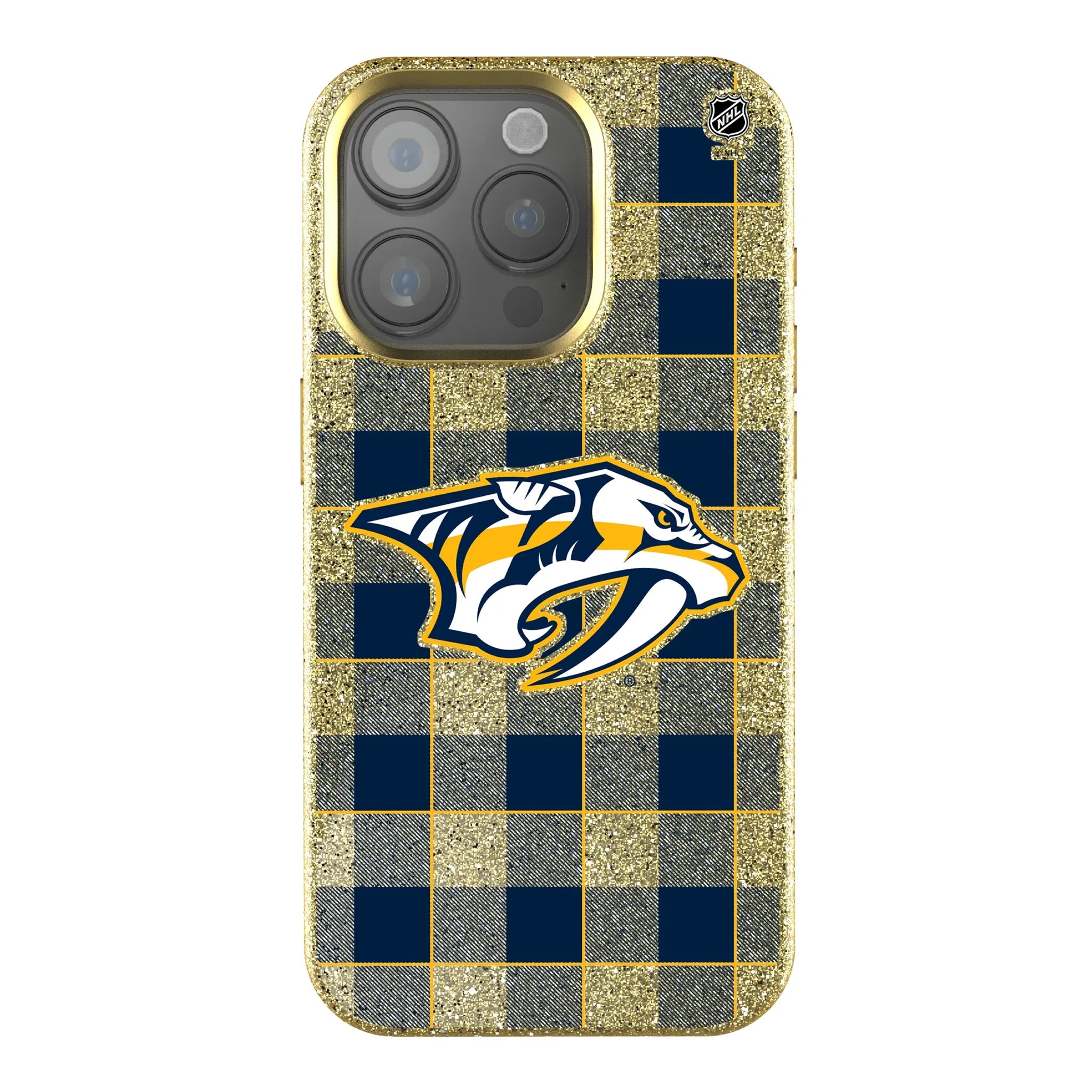 Nashville Predators Plaid iPhone Bling Phone Case for Apple iPhone