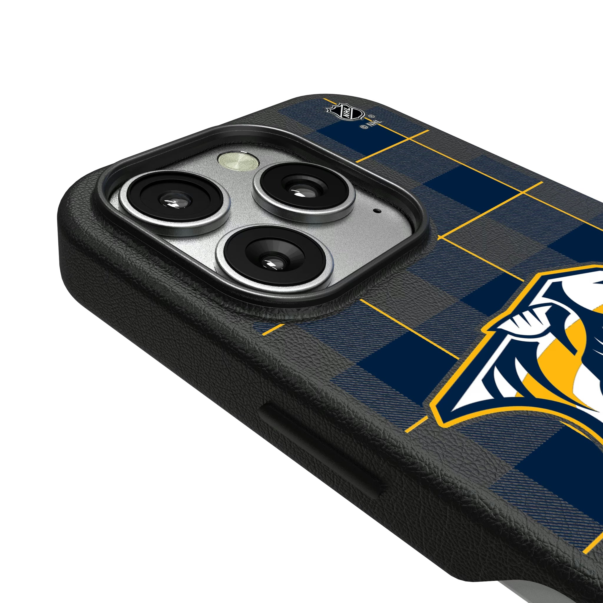Nashville Predators Plaid iPhone MagSafe Compatible Phone Case for Apple iPhone - Detail