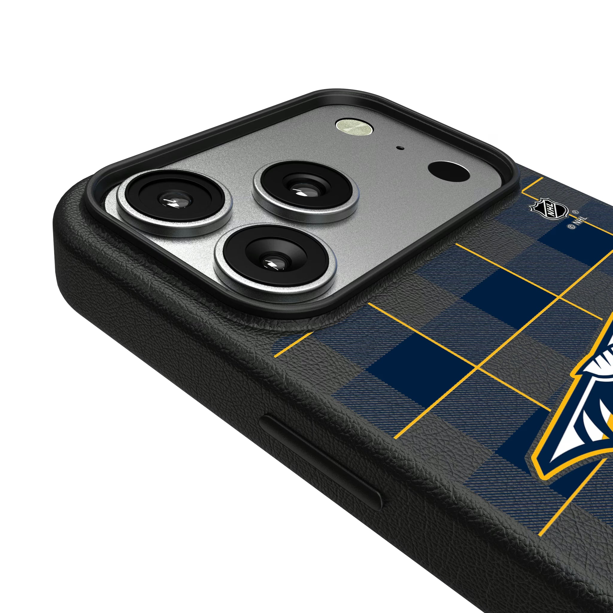 Nashville Predators Plaid iPhone MagSafe Compatible Phone Case for Apple iPhone - Detail#Device_iPhone 17 Pro