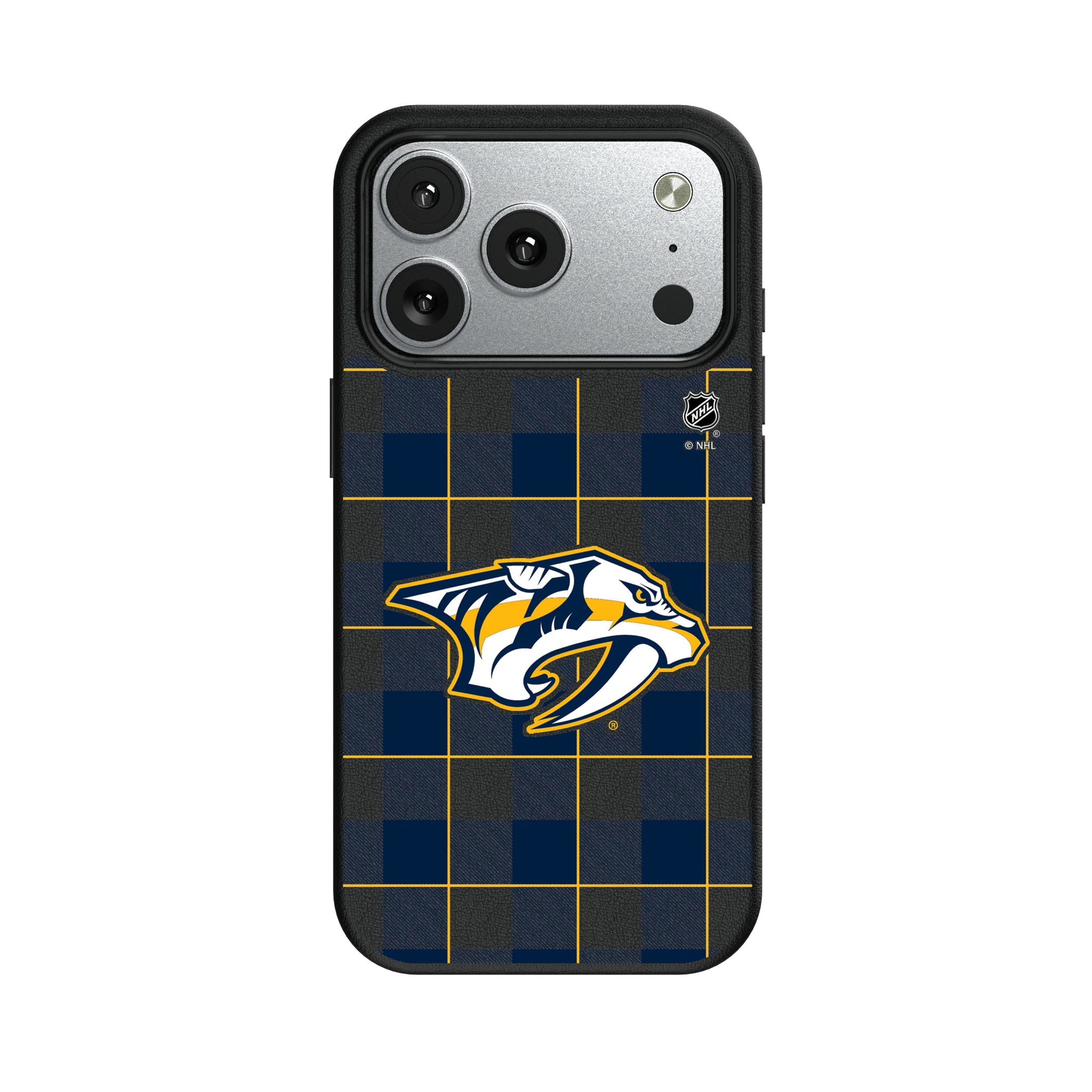 Nashville Predators Plaid iPhone MagSafe Compatible Phone Case for Apple iPhone#Device_iPhone 17 Pro