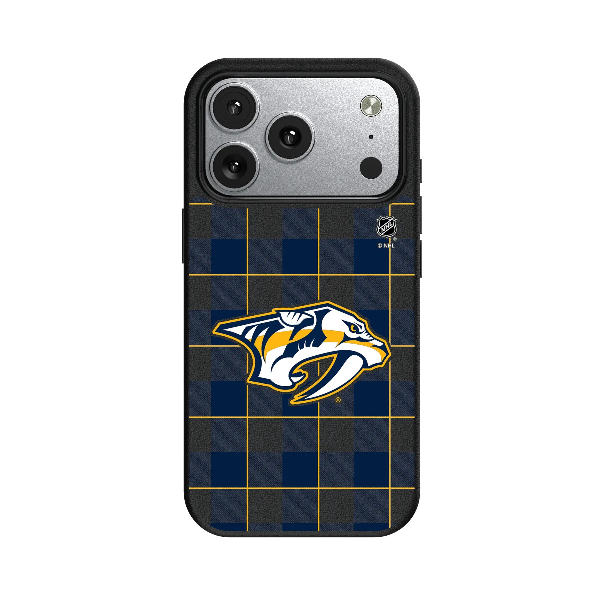 Nashville Predators Plaid iPhone MagSafe Compatible Phone Case for Apple iPhone#Device_iPhone 17 Pro