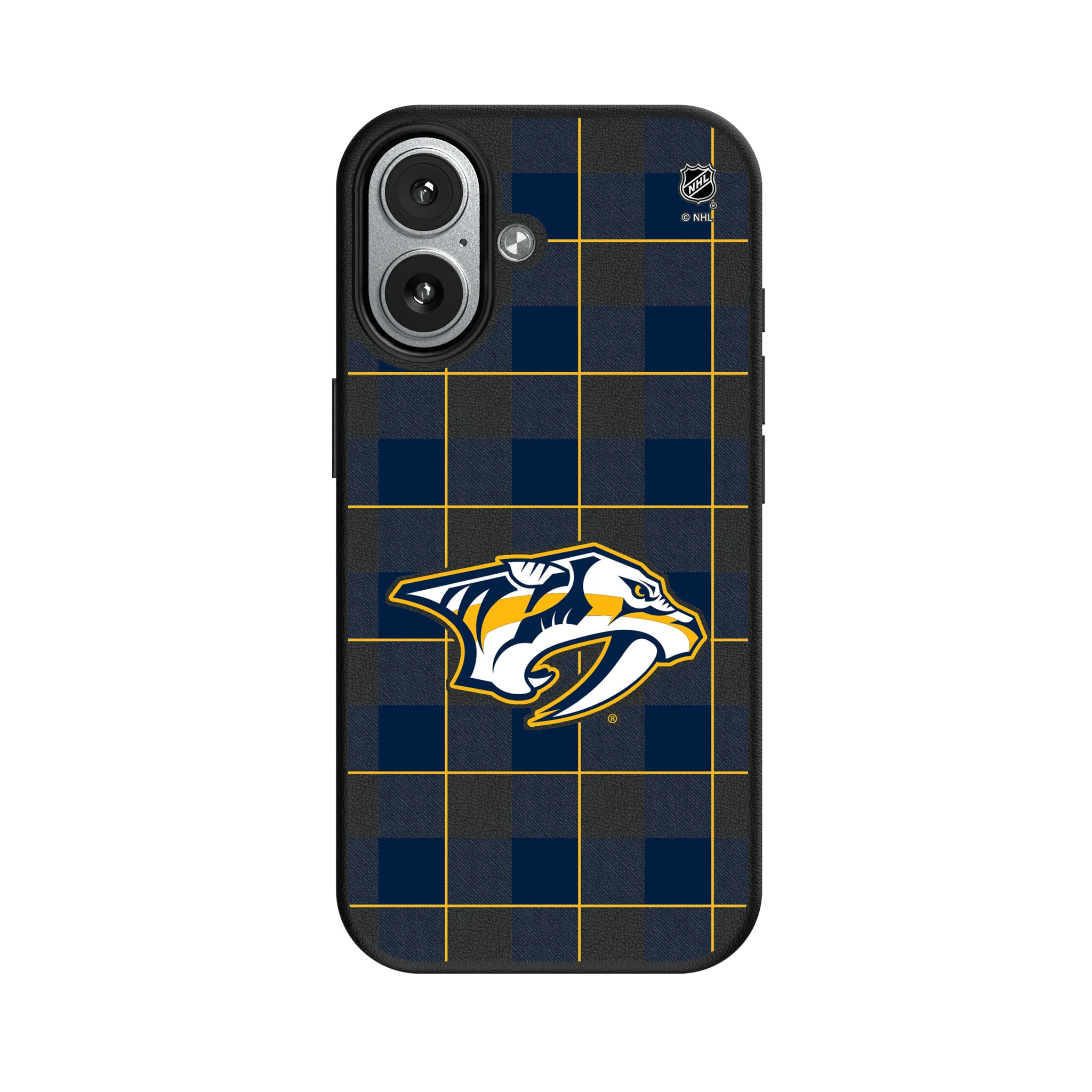 Nashville Predators Plaid iPhone MagSafe Compatible Phone Case for Apple iPhone#Device_iPhone 17