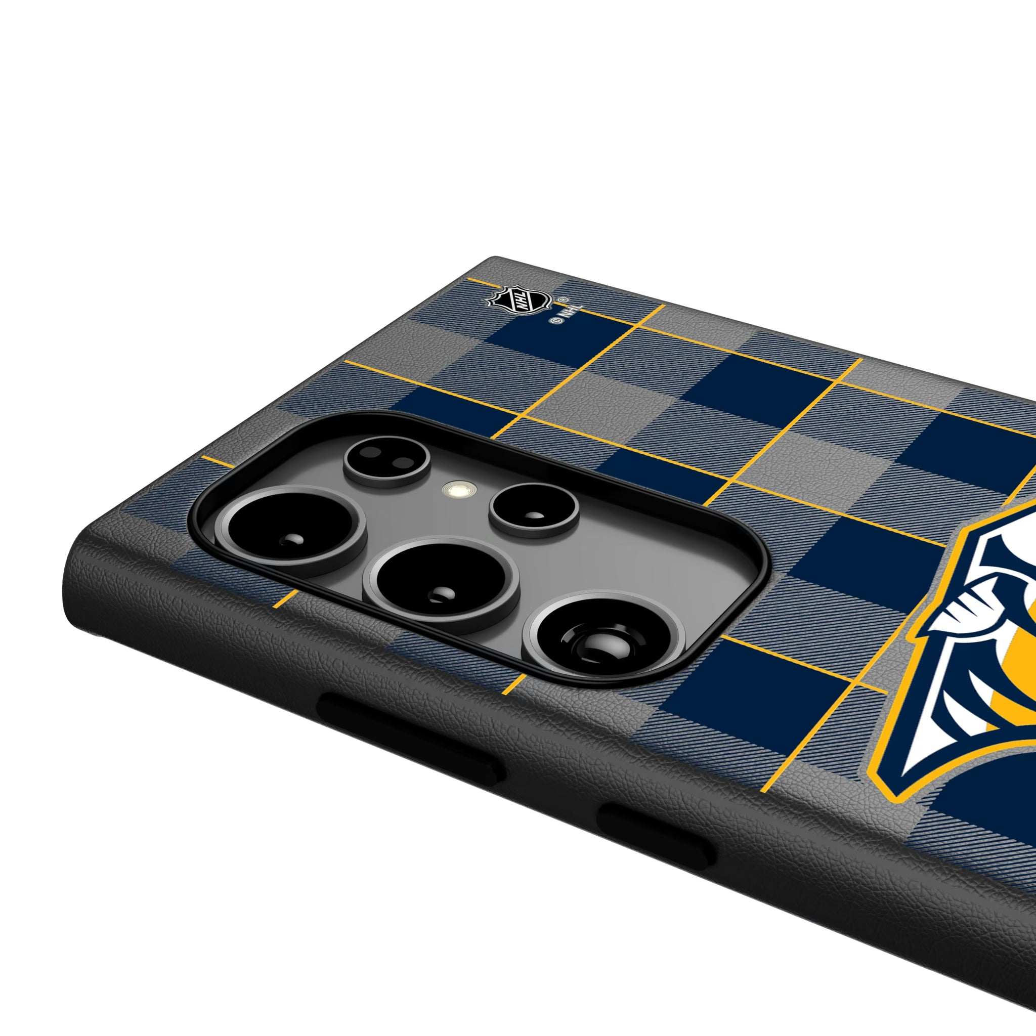 Nashville Predators Plaid Galaxy MagSafe Compatible Phone Case for Samsung Galaxy - Detail