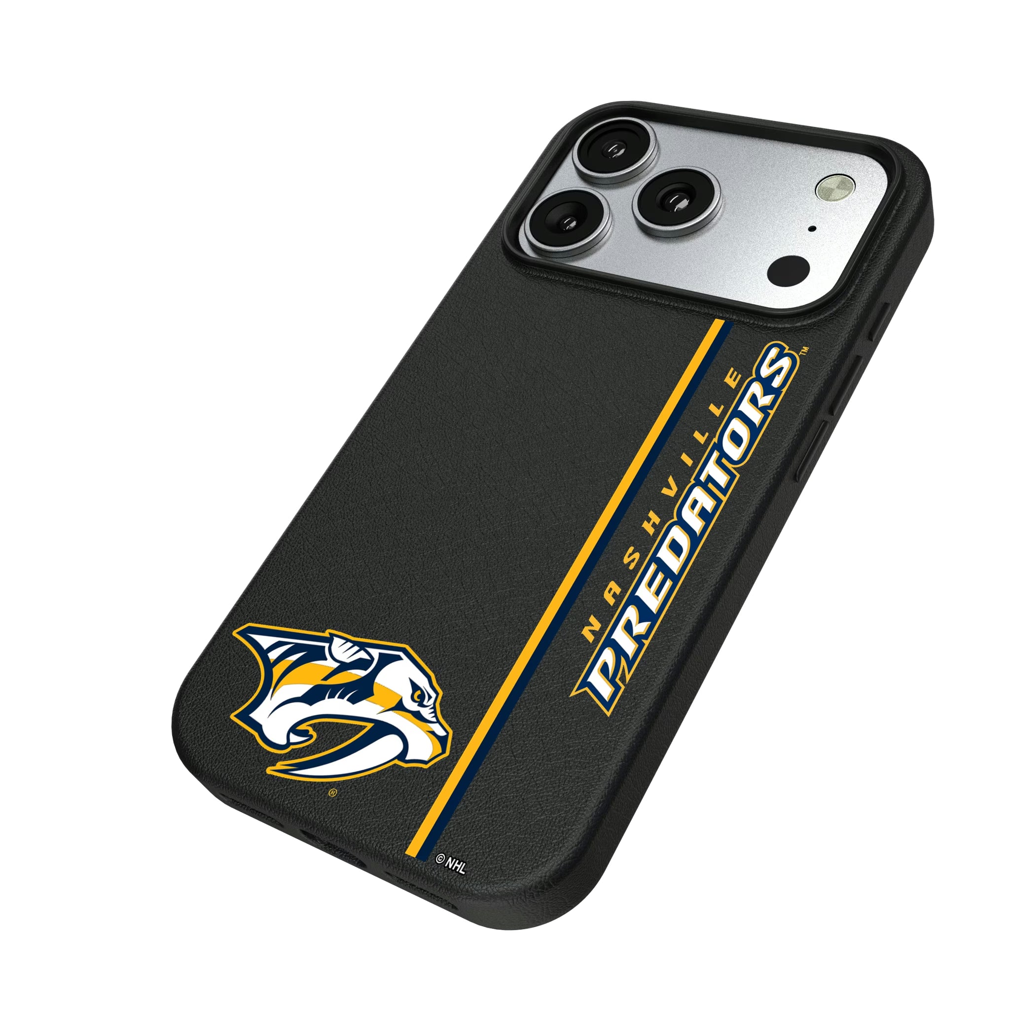 Nashville Predators Sidebar iPhone MagSafe Compatible Phone Case for Apple iPhone - Isometric View#Device_iPhone 17 Pro